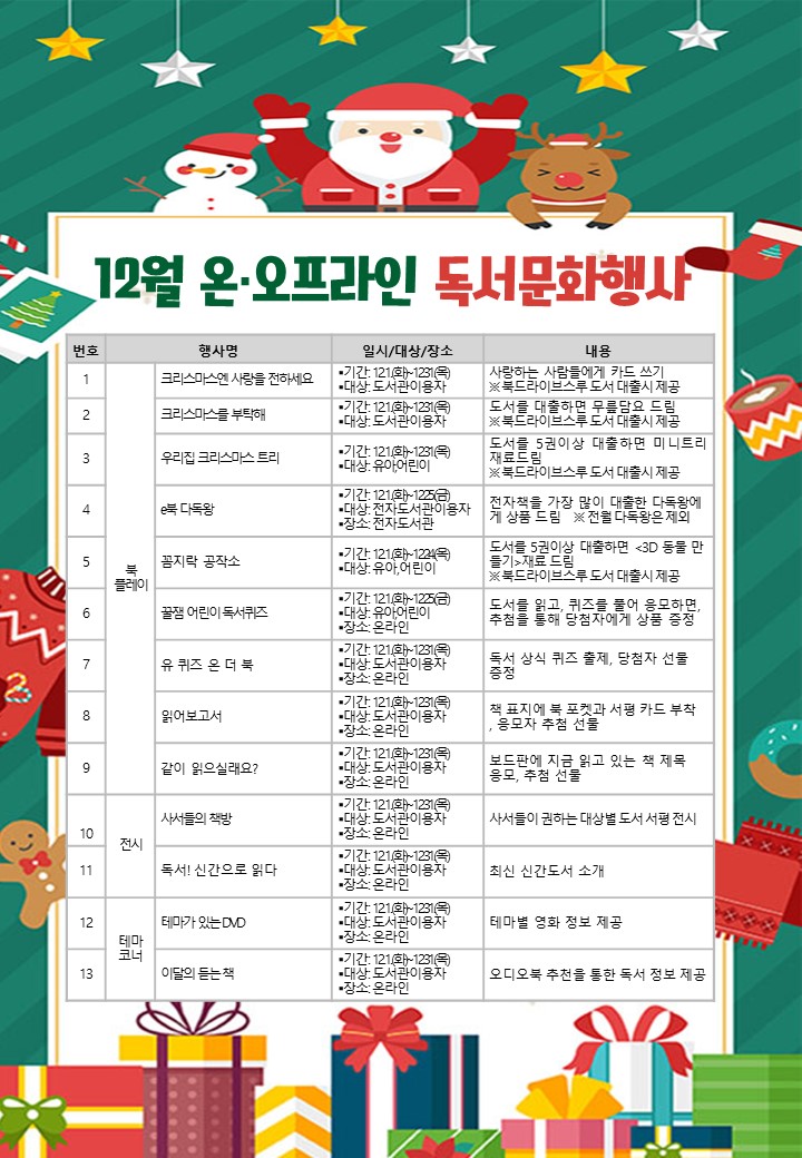 진영도서관과 함께 즐거운 크리스마스 보내세요 - 관련이미지1