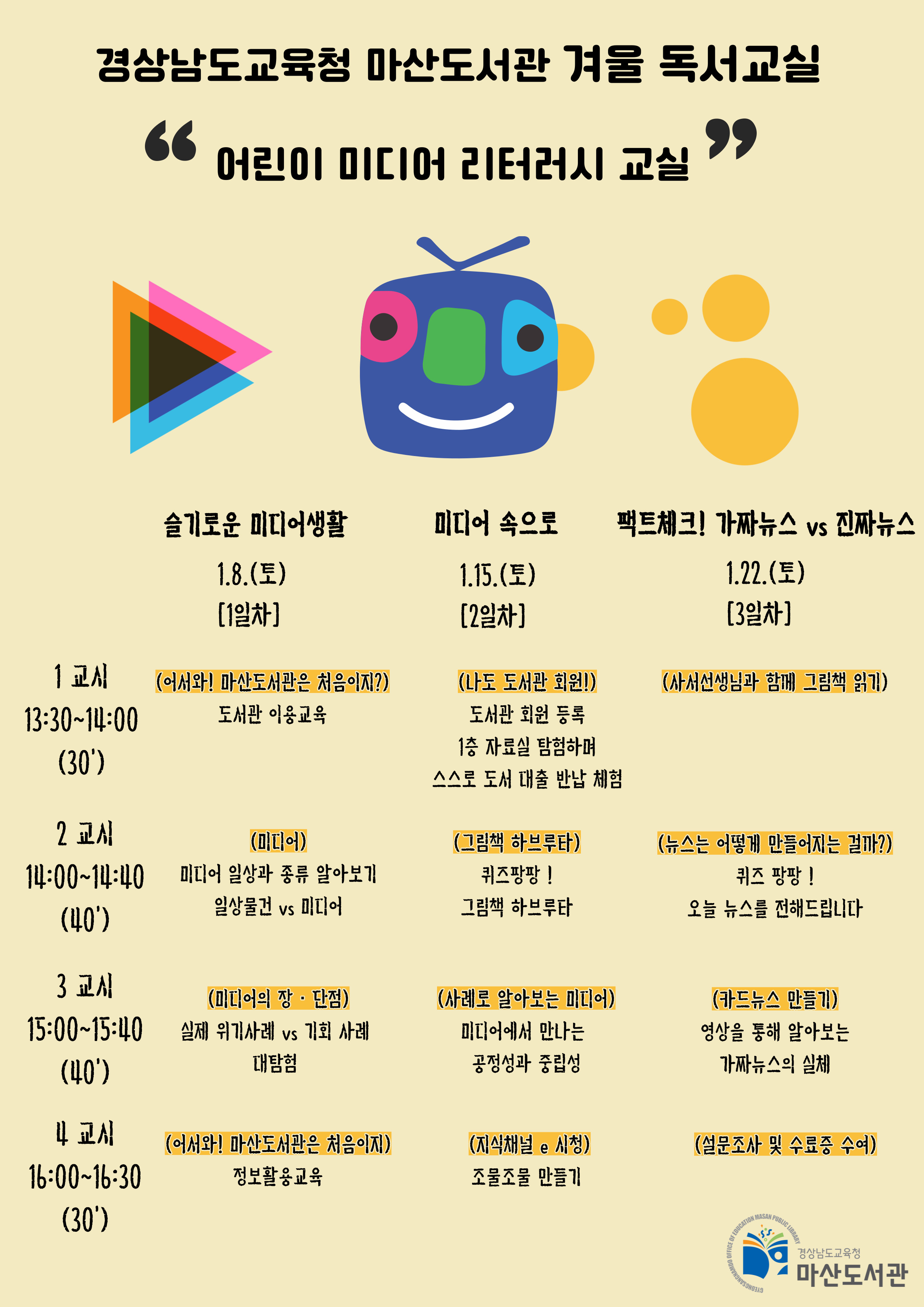 마산도서관, <미디어 리터러시> 독서교실 운영 - 관련이미지1