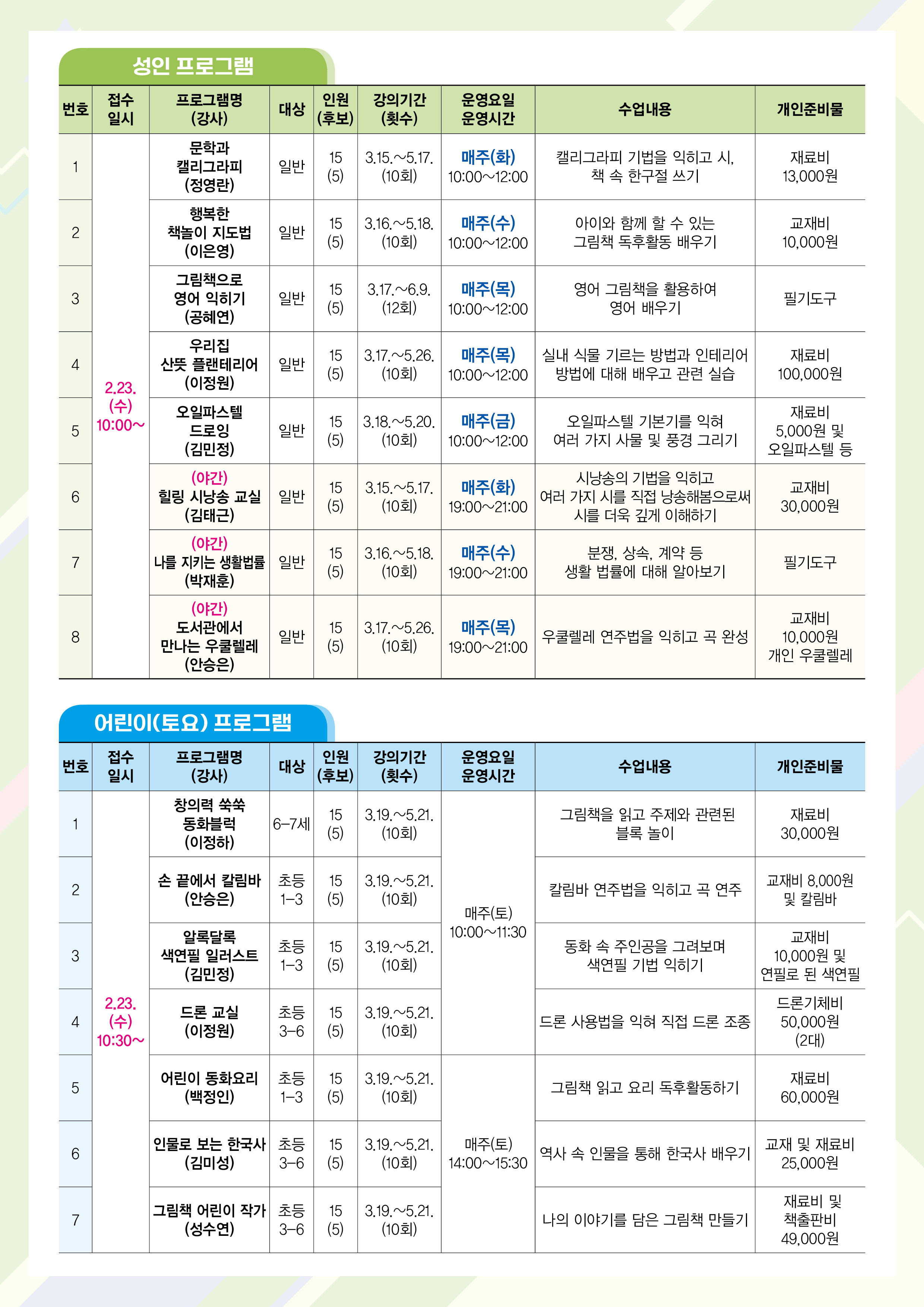 마산도서관, 지역사회와 함께하는 평생학습 강좌 운영 - 관련이미지4