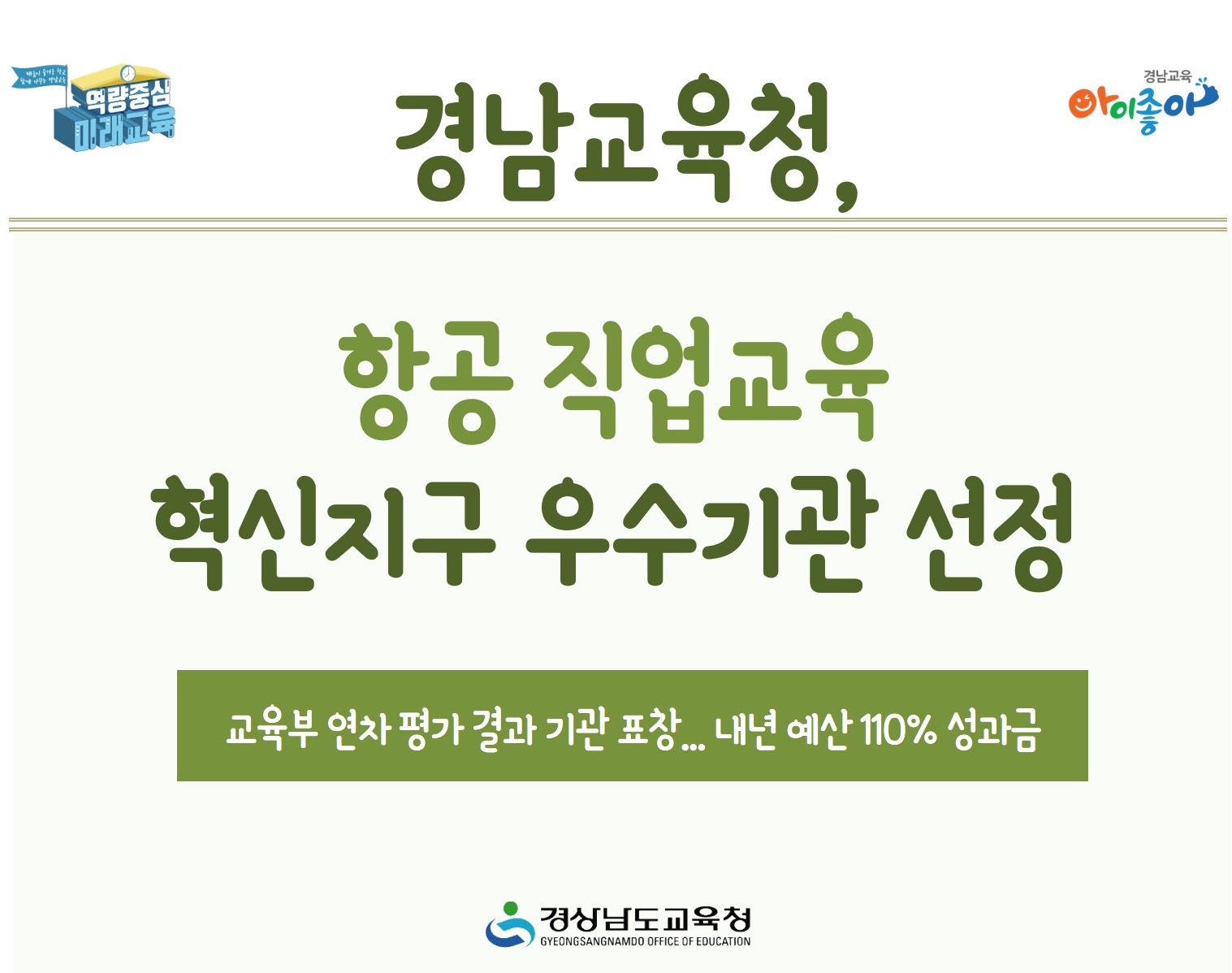 경남교육청, 항공 직업교육 혁신지구 우수기관 선정(진로교육과 강경모 ☎268-1392) - 관련이미지1