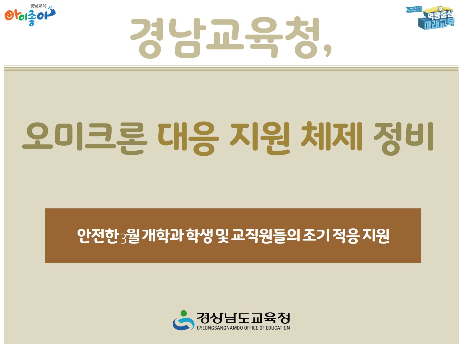 경남교육청, 오미크론 대응 지원 체제 정비(중등교육과 김선향 ☎268-1409) - 관련이미지1
