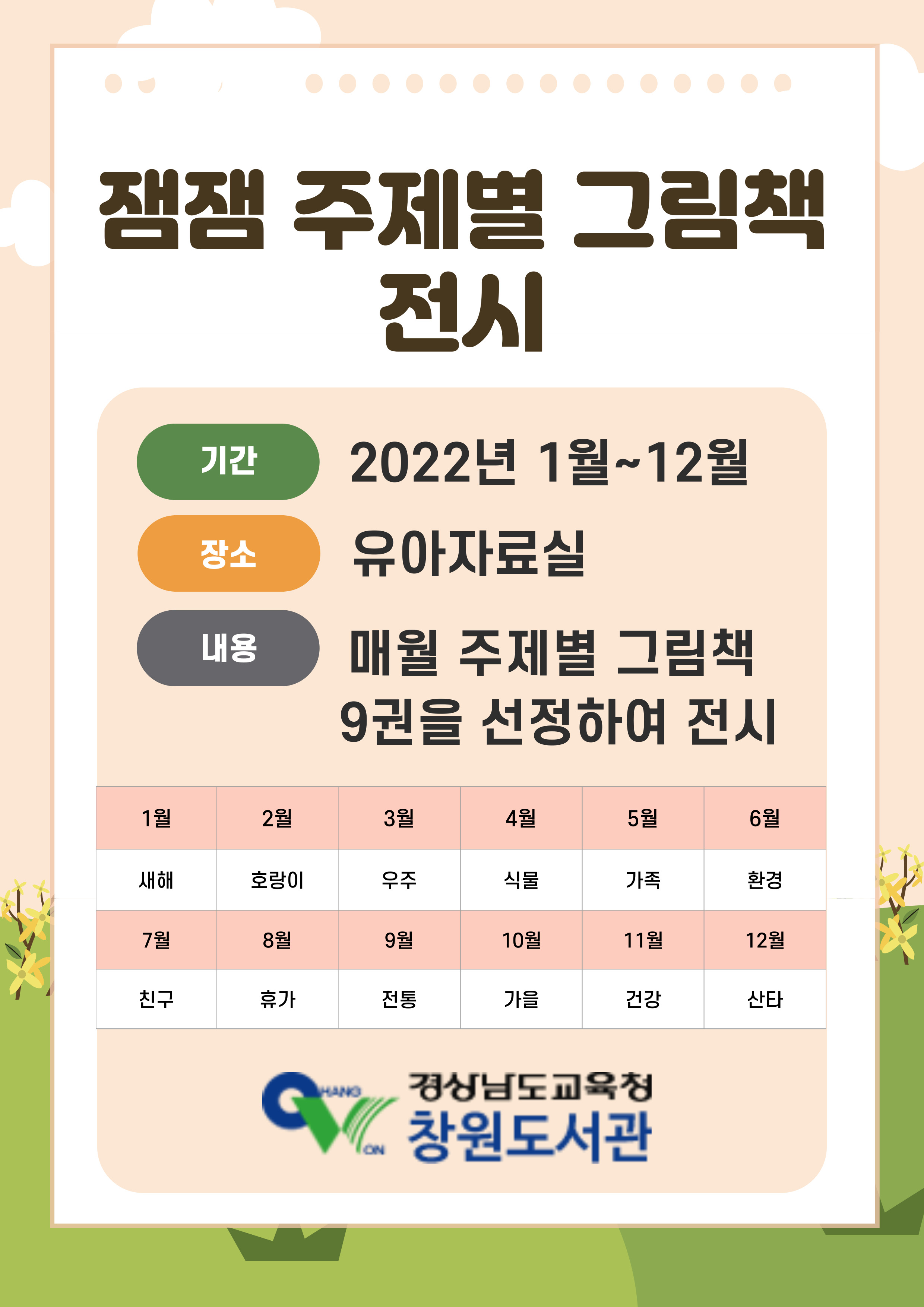창원도서관, 잼잼 주제별 그림책을 읽고 상상을 펼쳐라! - 관련이미지1