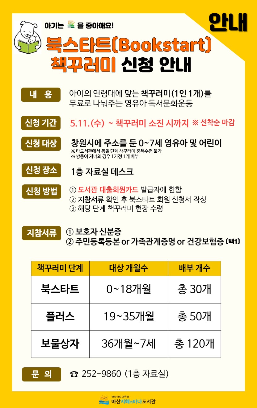 마산지혜의바다도서관, 북스타트 책꾸러미로 꿈을 선물하세요! - 관련이미지1