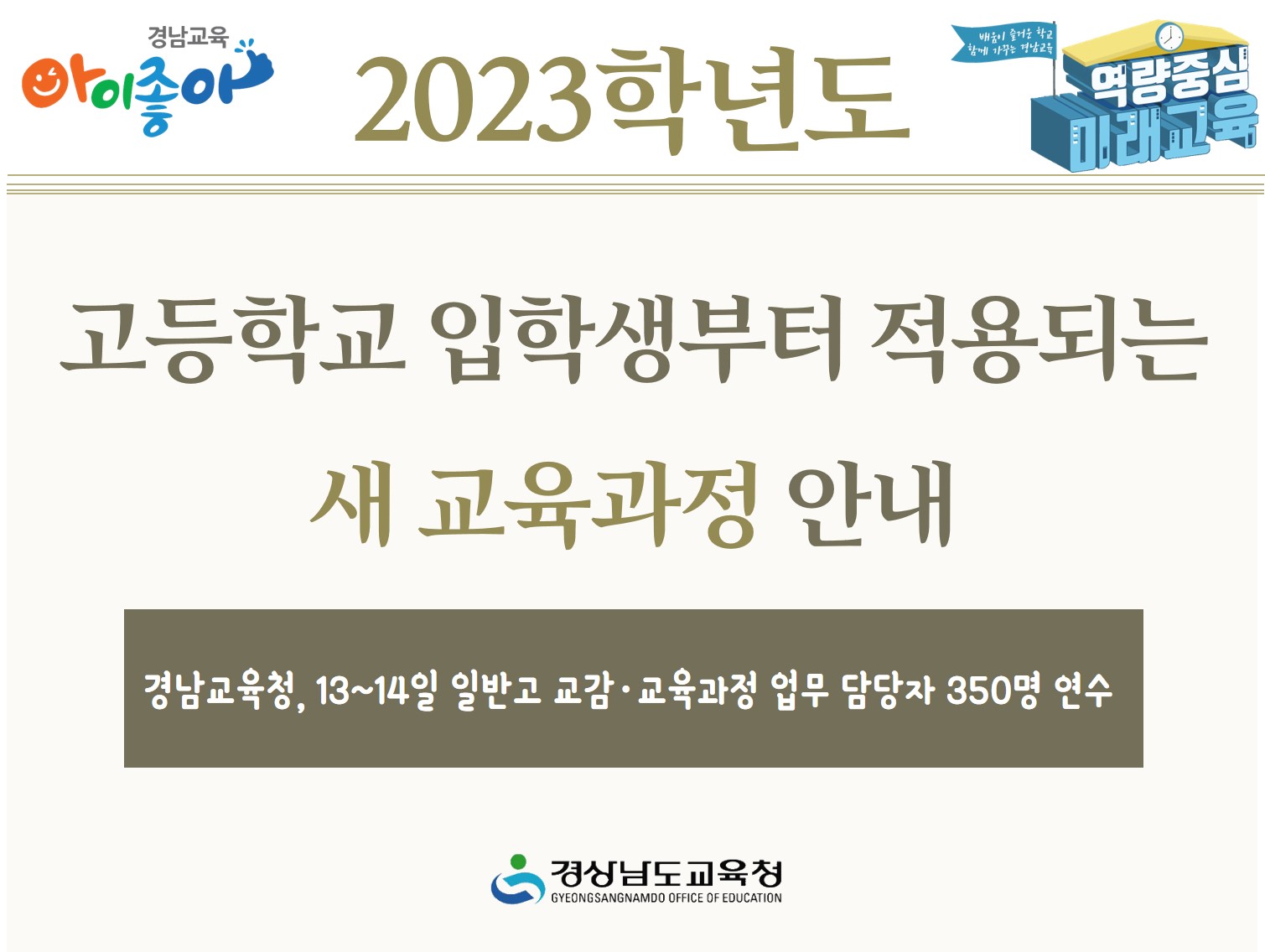 2023학년도 고등학교 입학생부터 적용되는 새 교육과정 안내(중등교육과 김선향 ☎268-1408) - 관련이미지1