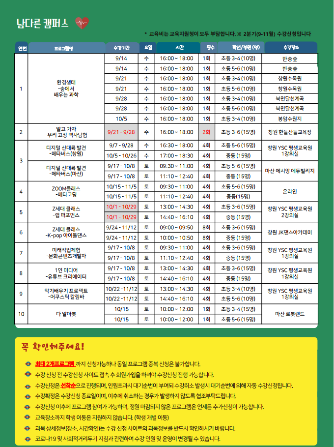 창원교육지원청, 2022. 하반기 캠퍼스형 방과후학교 개강 - 관련이미지7