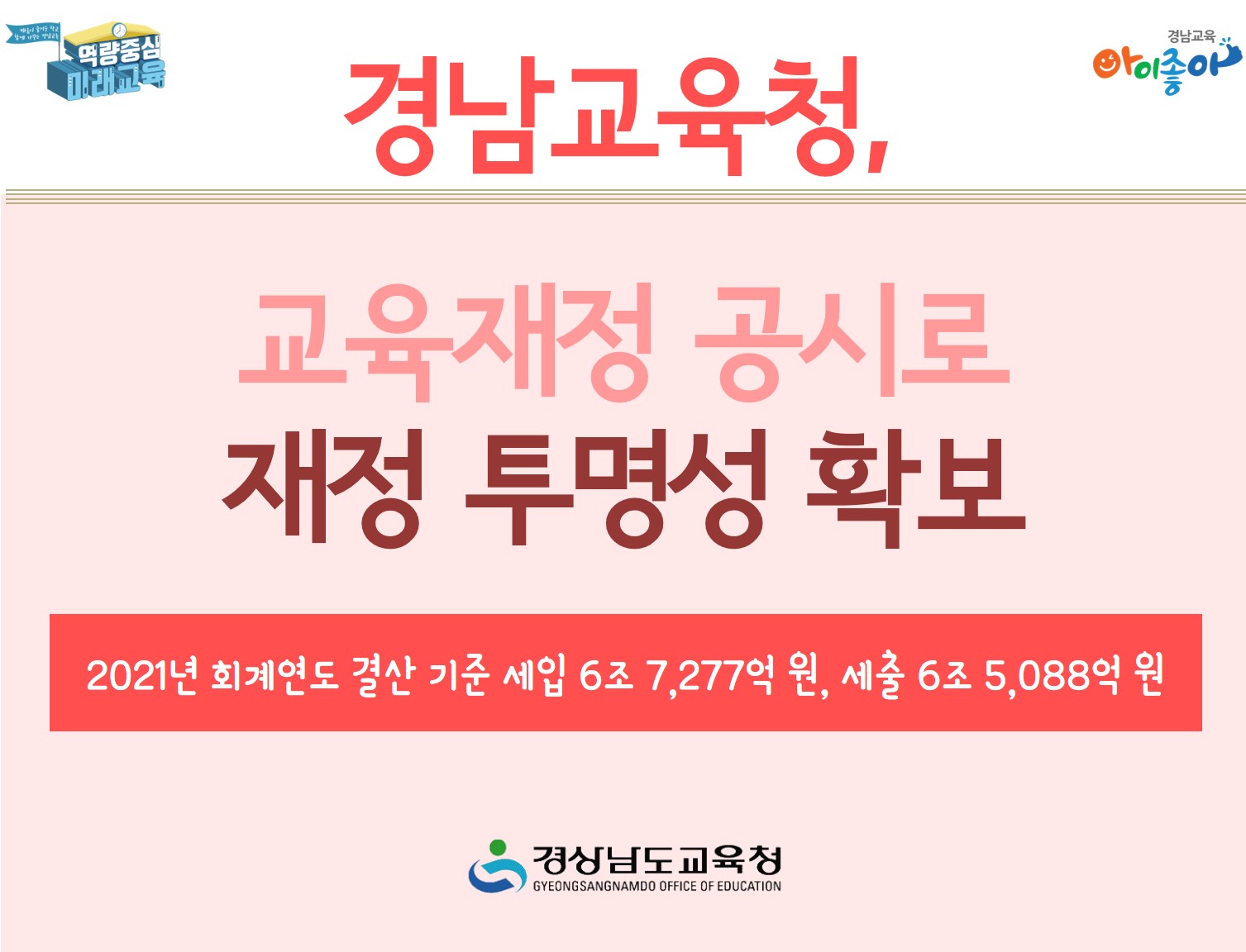 경남교육청, 교육재정 공시로 재정 투명성 확보(재정과 박영숙 ☎268-1461 또는 이인숙 ☎268-1462) - 관련이미지1