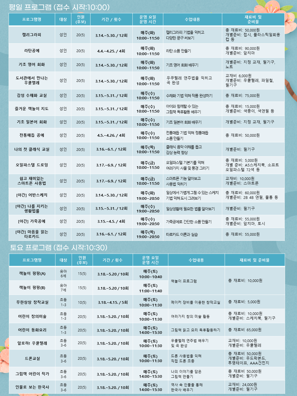 마산도서관, 2023년 상반기 평생학습프로그램 수강생 모집 - 관련이미지2