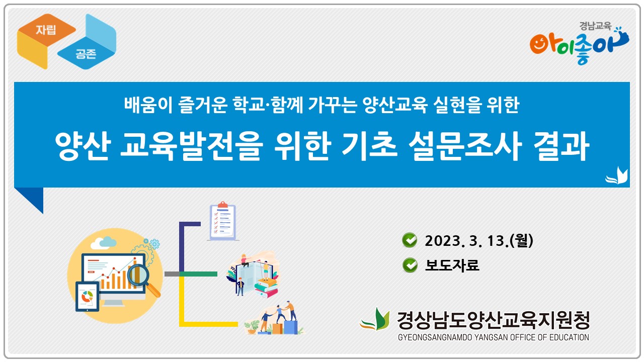 교육공동체 설문조사, 양산교육 88% “보통 이상 만족” - 관련이미지1