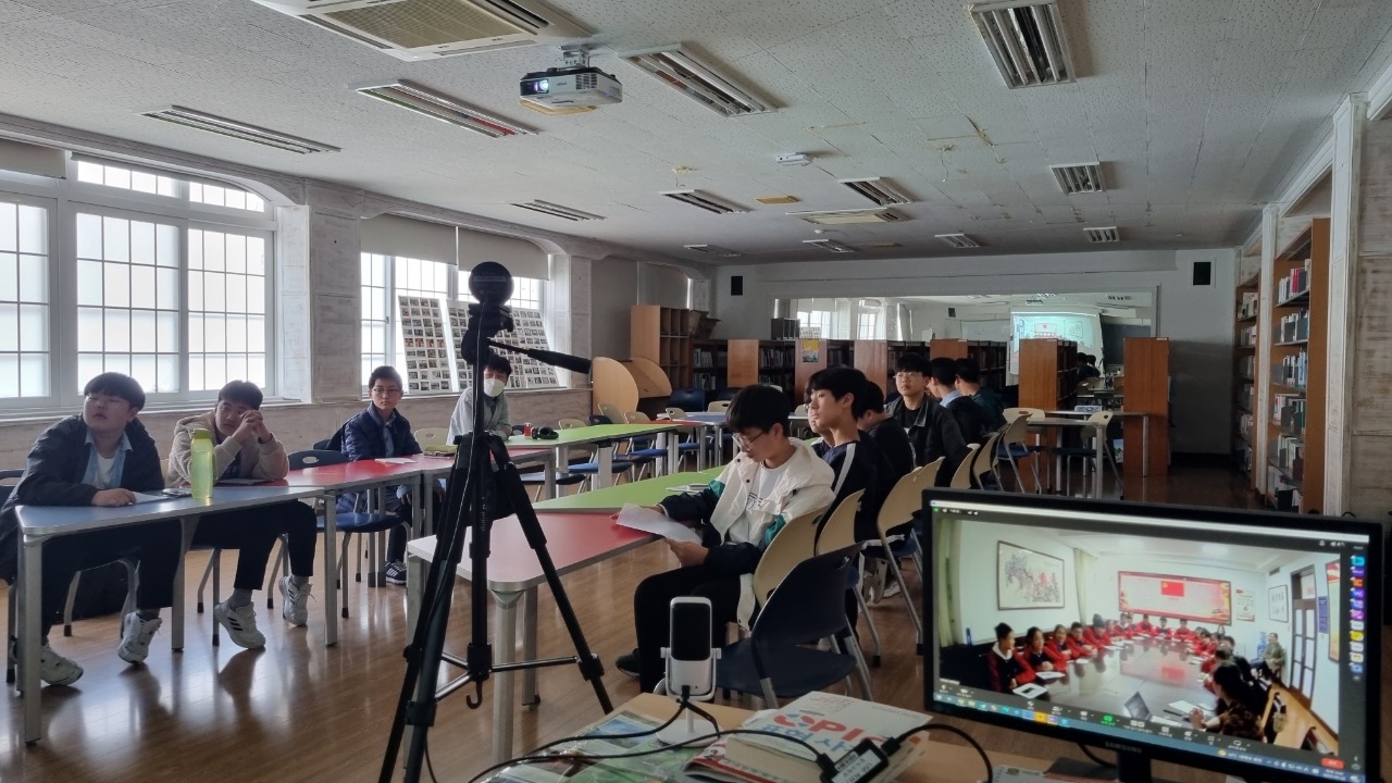 사천중 - 중국 르자오 경제 기술 개발구 중학교 국제교육 교류 온라인 만남 - 관련이미지2