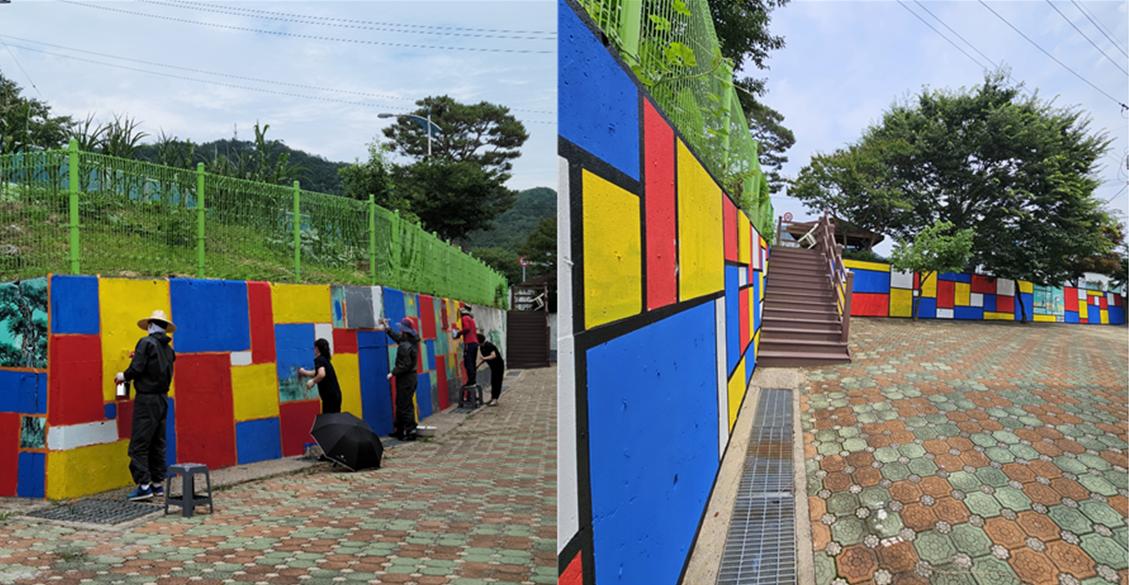 몬드리안 벽화로 재탄생한 아름다운 초계초등학교 - 관련이미지3