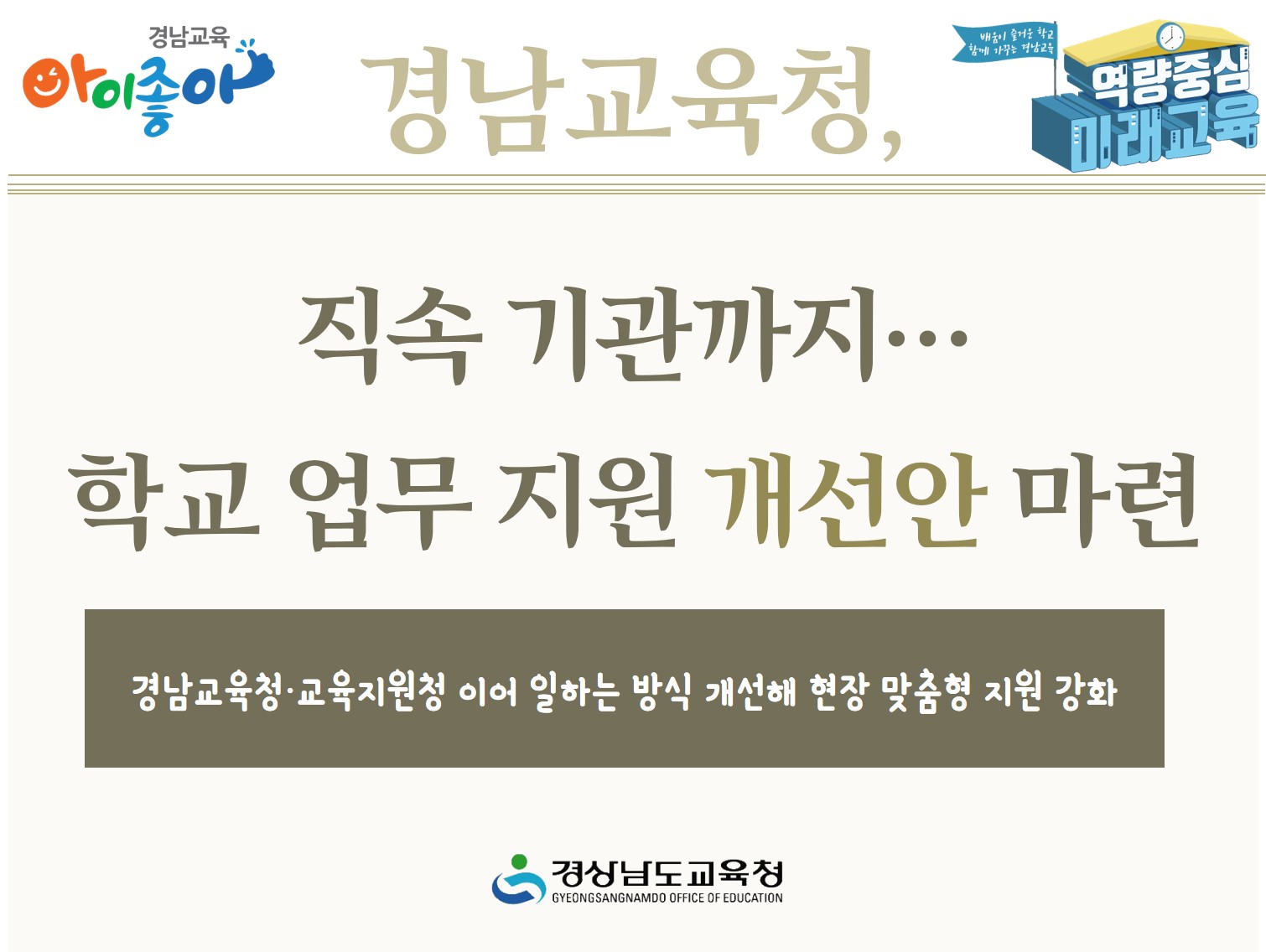 직속 기관까지…학교 업무 지원 개선안 마련(학교혁신과 김진홍 ☎278-1694 또는 안선희 ☎278-1695) - 관련이미지1