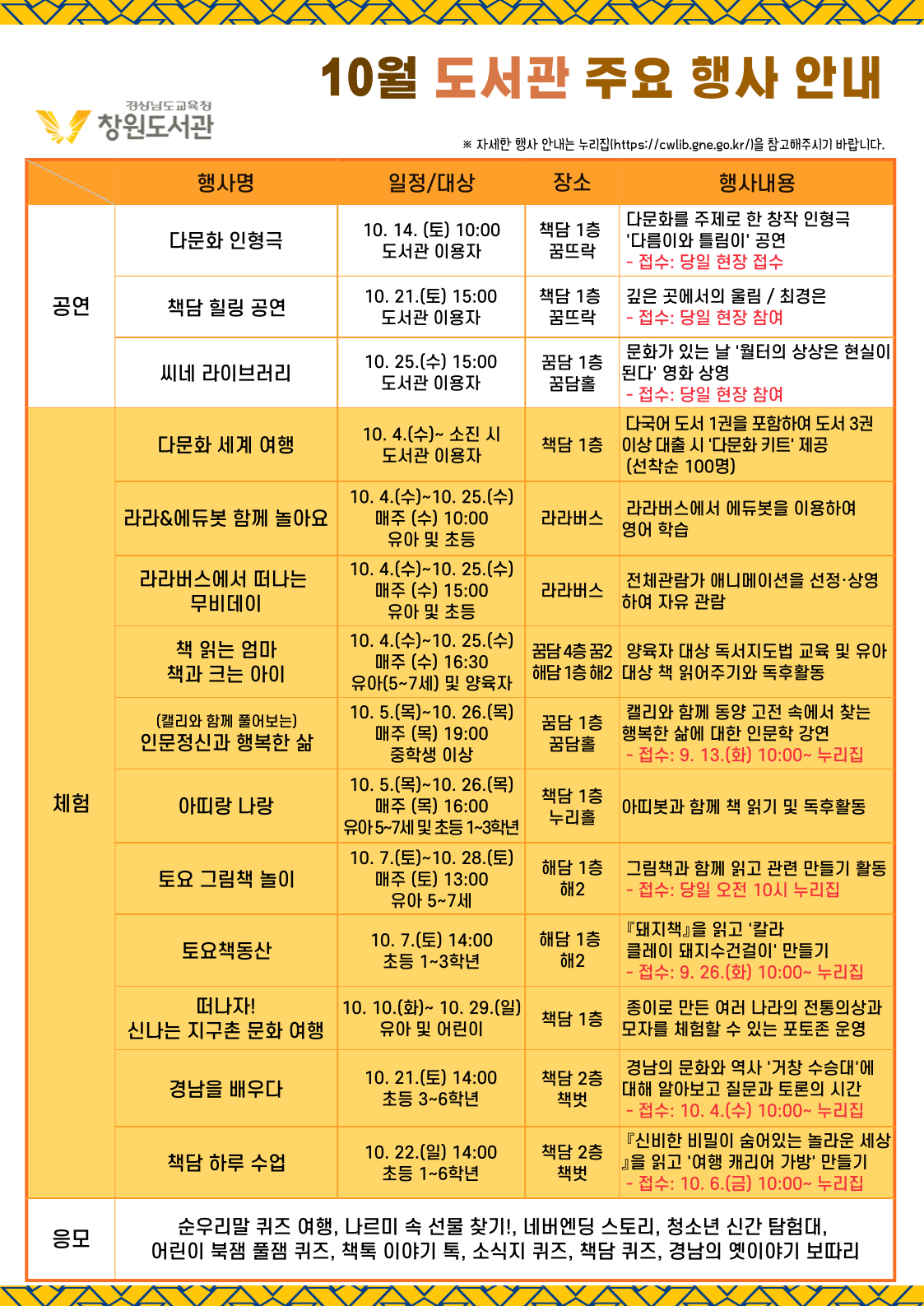 창원도서관, 깊어가는 가을! 문화 놀이터로 여행을 떠나요 - 관련이미지1