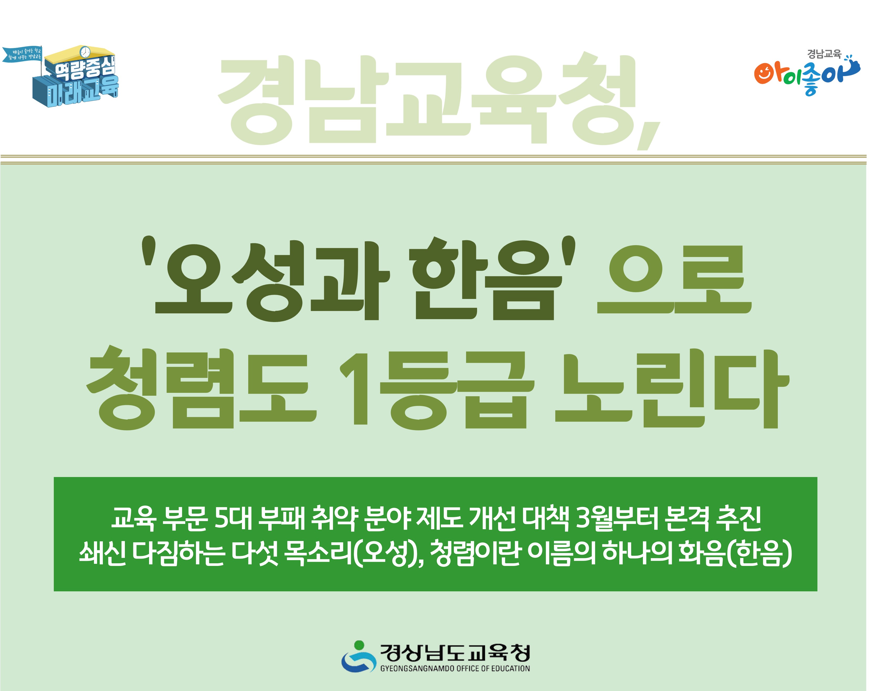 경남교육청 ‘오성과 한음’으로 청렴도 1등급 노린다 - 관련이미지1