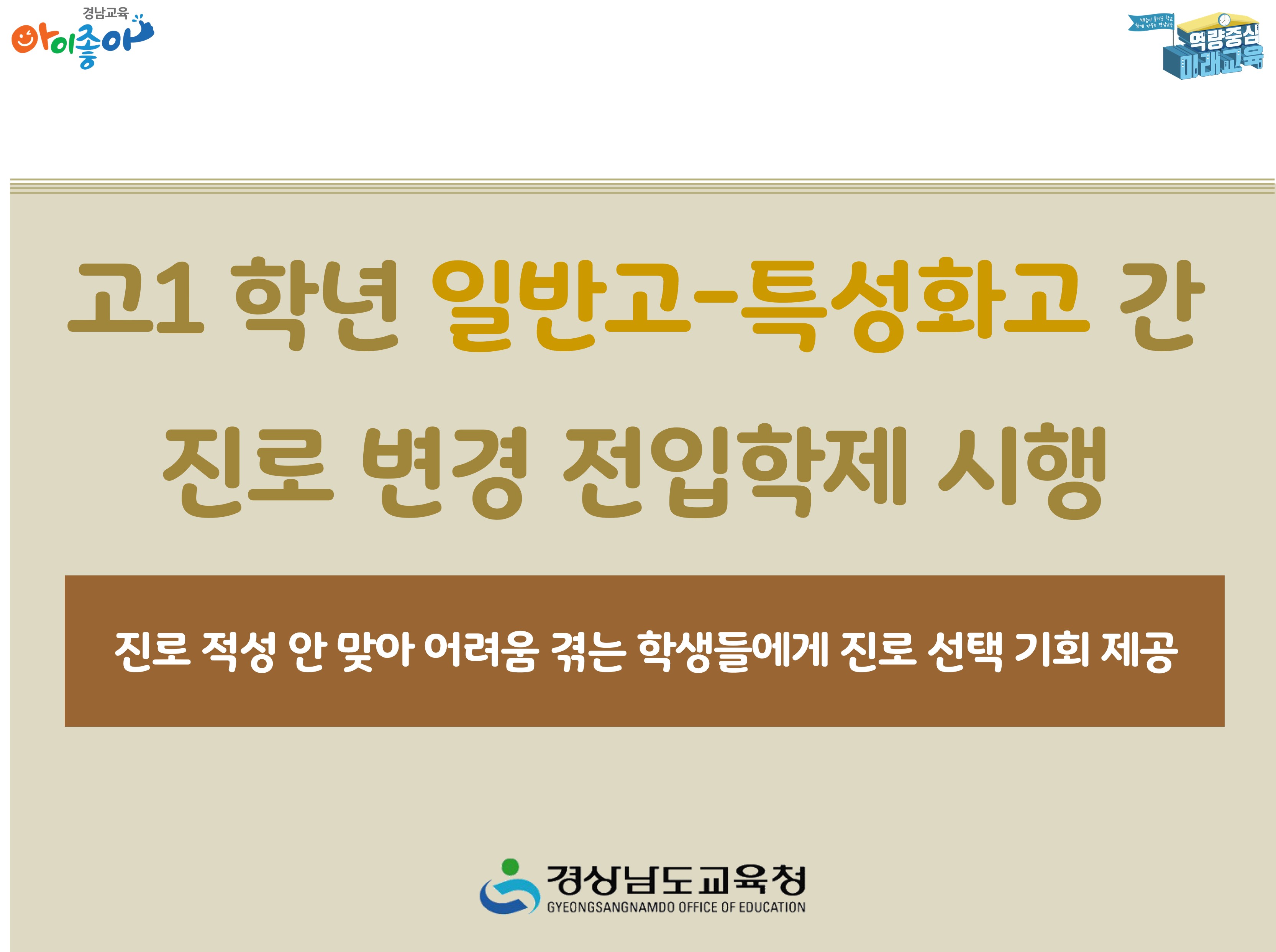 고1 학년 일반고-특성화고 간 진로 변경 전입학제 시행 - 관련이미지1