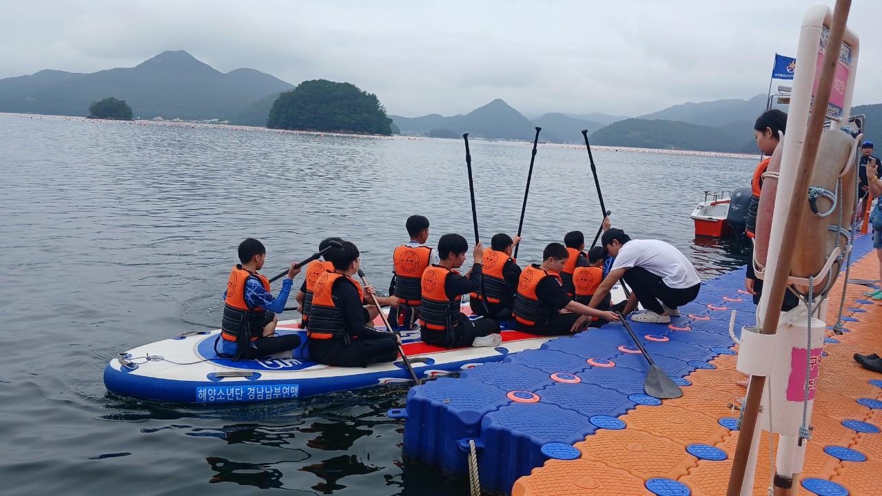 통영교육지원청, 친구와 함께 지속가능 통영 해양레져스포츠 체험, 와! 썹(SUP) 요(Yoga)! - 관련이미지1