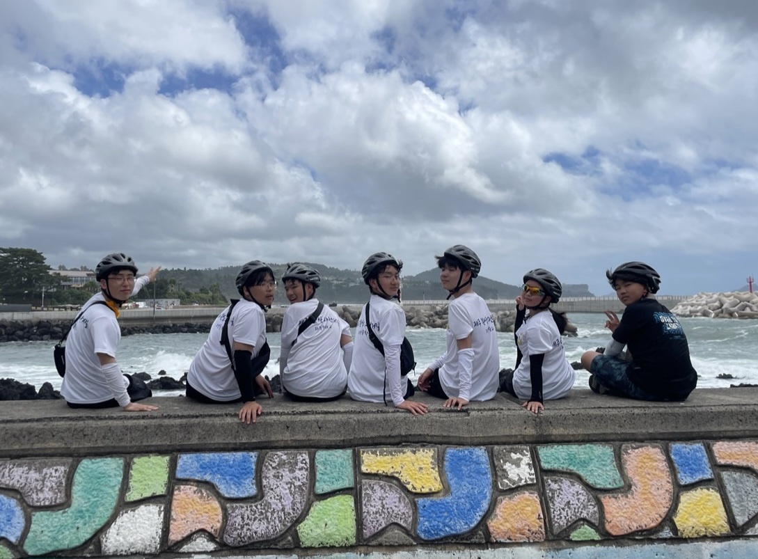 지정중학교, 제주도 환상 자전거길 완주하다 - 관련이미지5