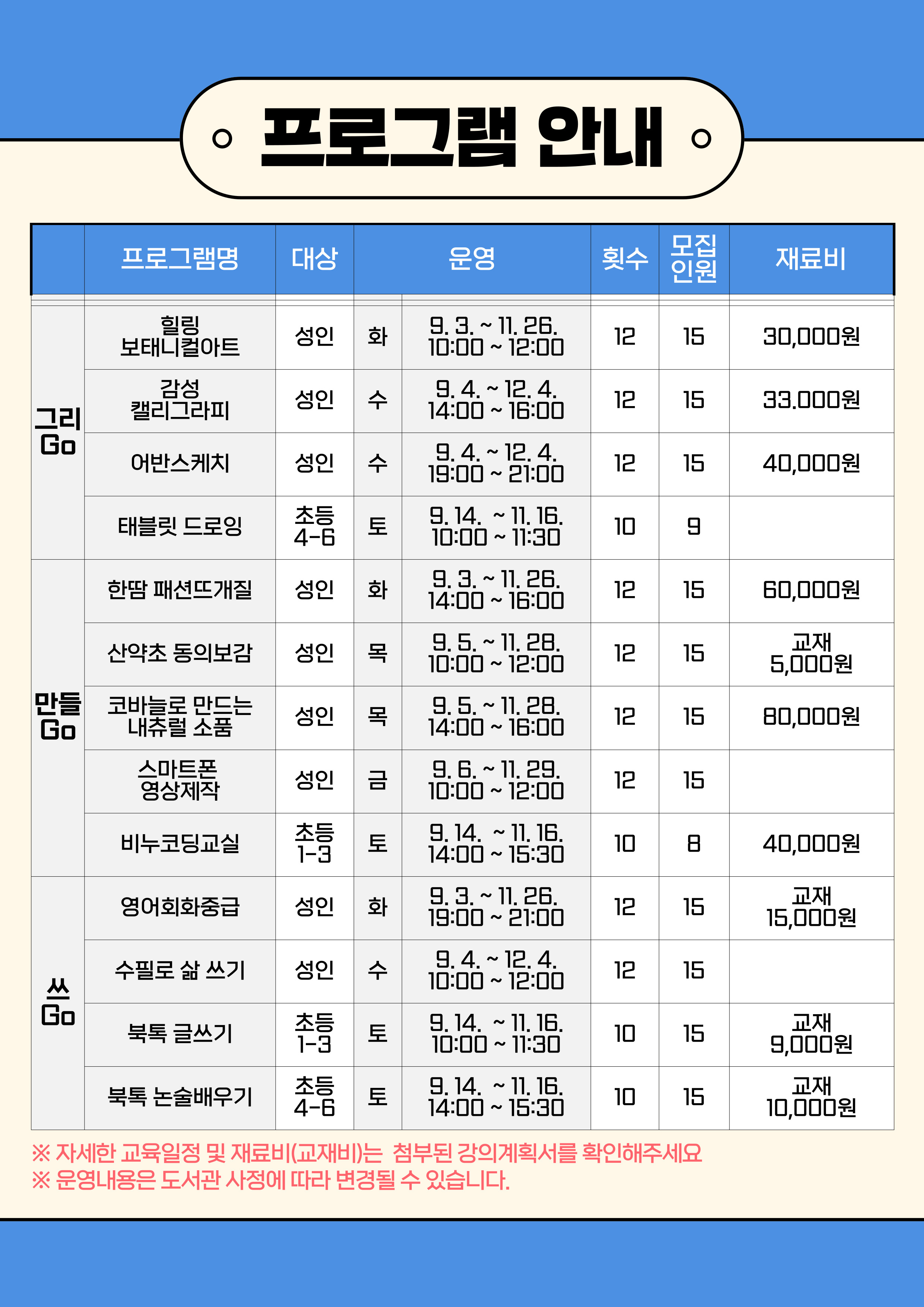 마산지혜의바다도서관, 그리Go! 쓰Go! 만들Go! 수강생 모집 - 관련이미지2