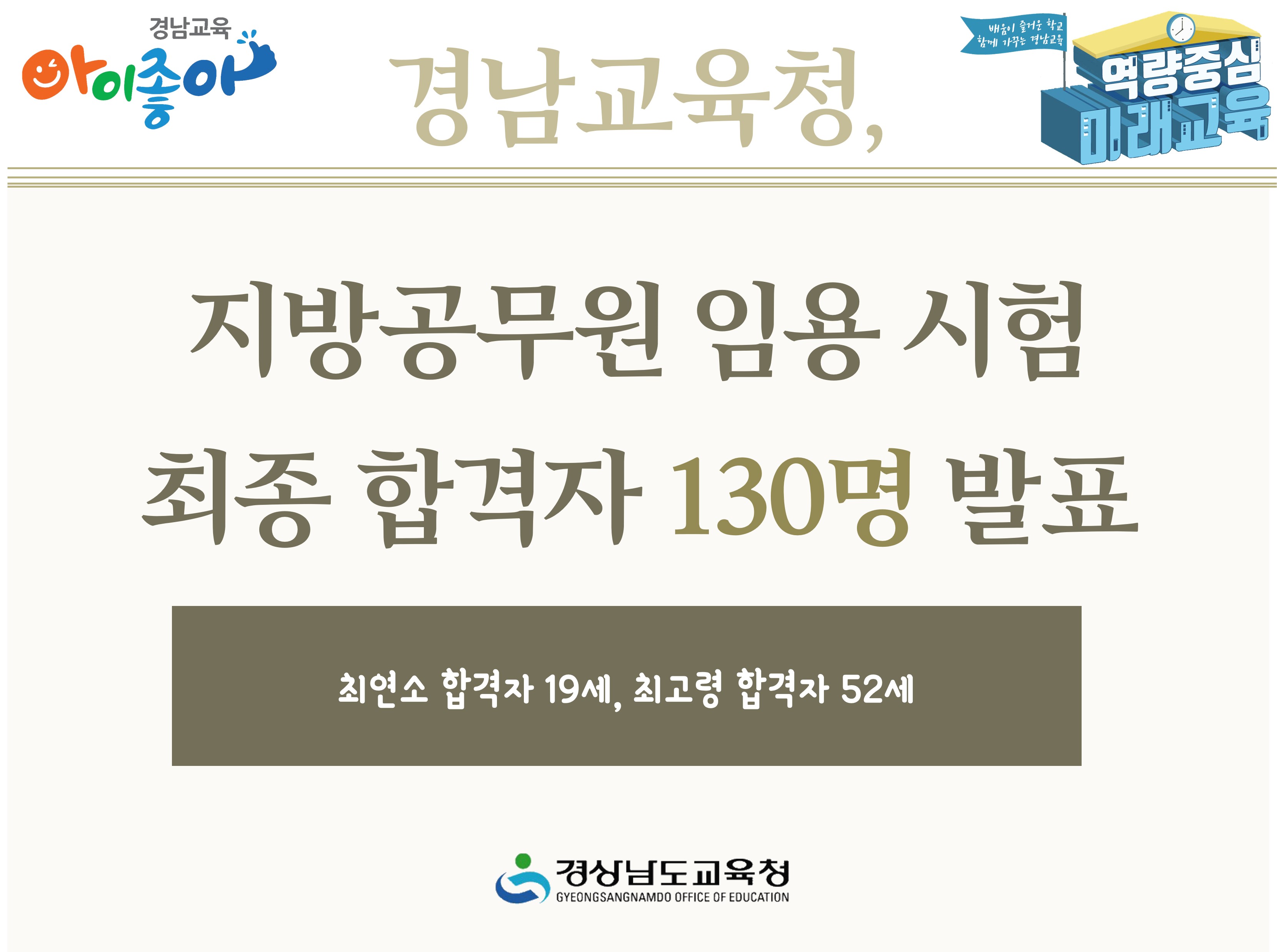 경남교육청, 지방공무원 임용 시험 최종 합격자 130명 발표 - 관련이미지1
