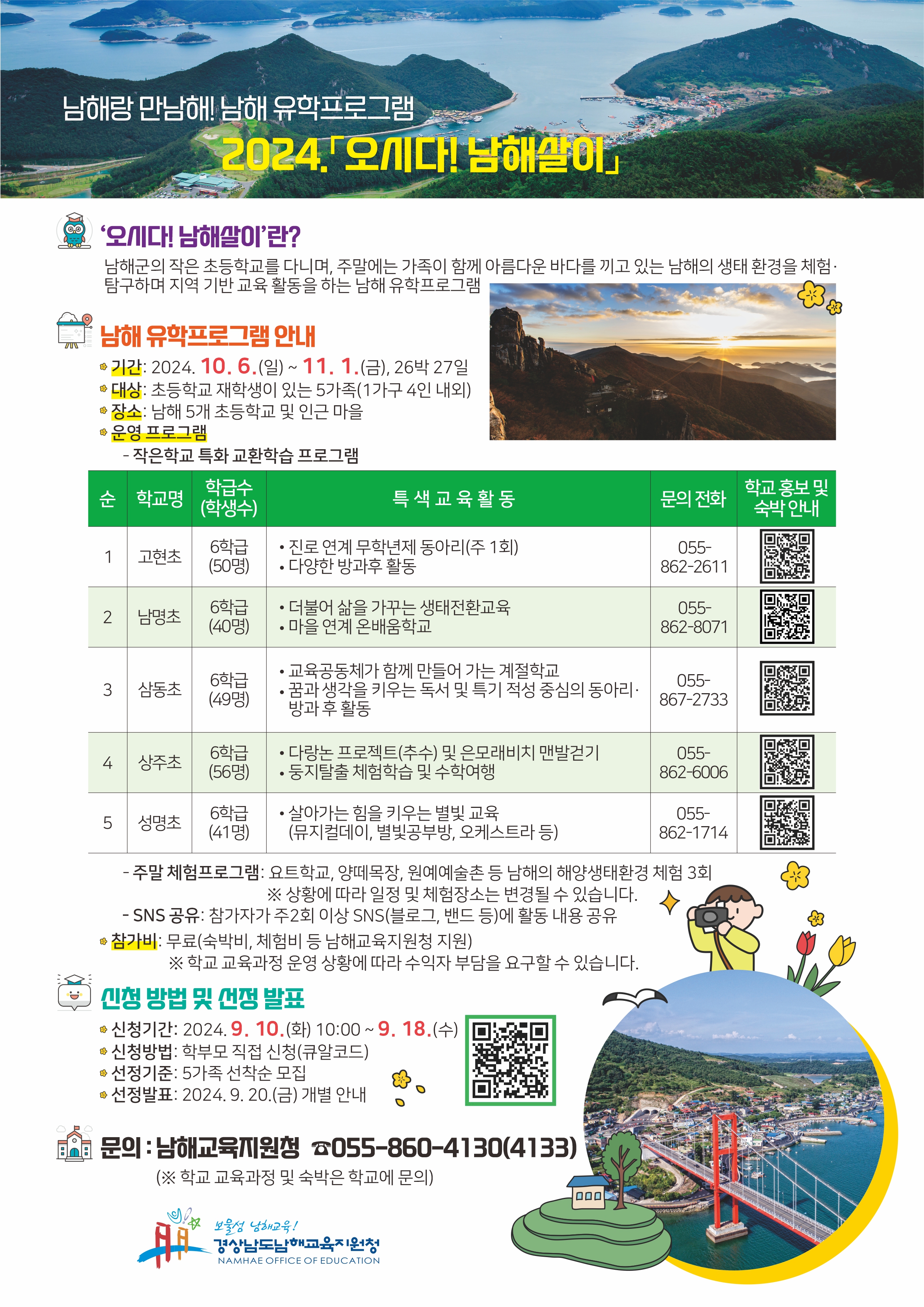 남해교육지원청, 2024. 오시다! 남해살이 운영 - 관련이미지1