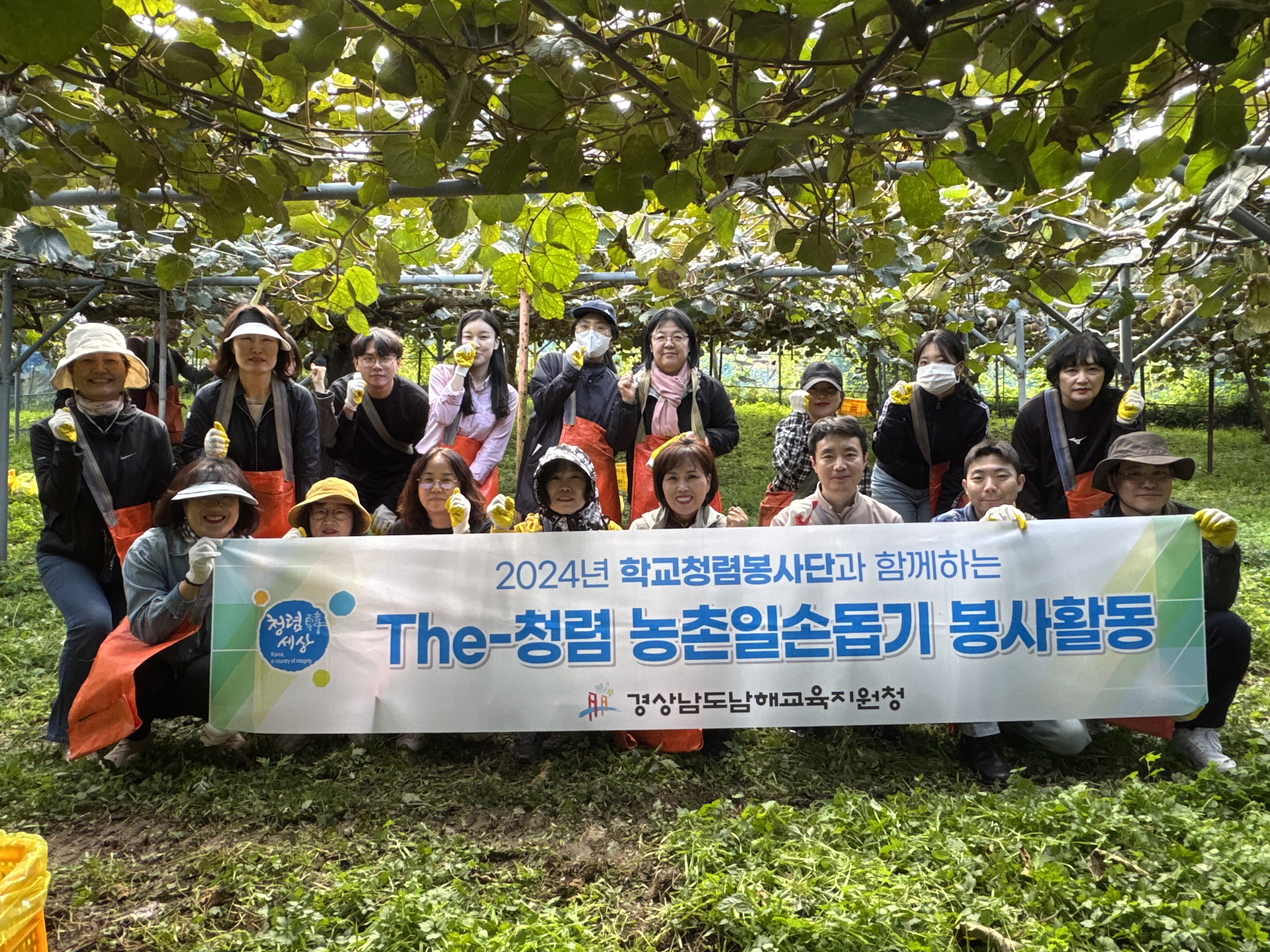 남해교육지원청, 가을철 농촌 일손돕기 봉사활동 실시 - 관련이미지1