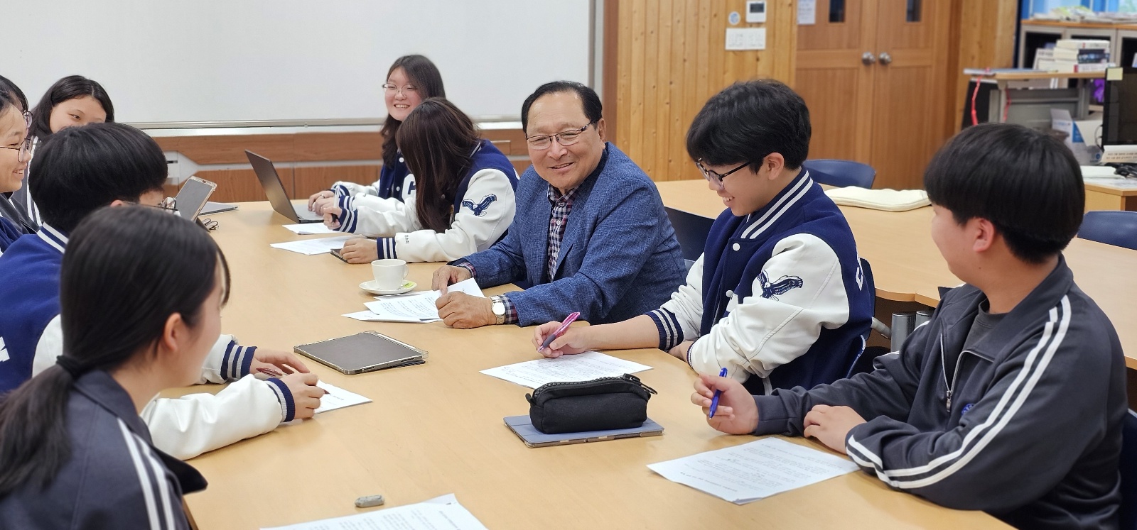 창선고, 남해말 지키는 방언 탐험대 '글담' -지역 방언학자와 만남을 가지다- - 관련이미지2