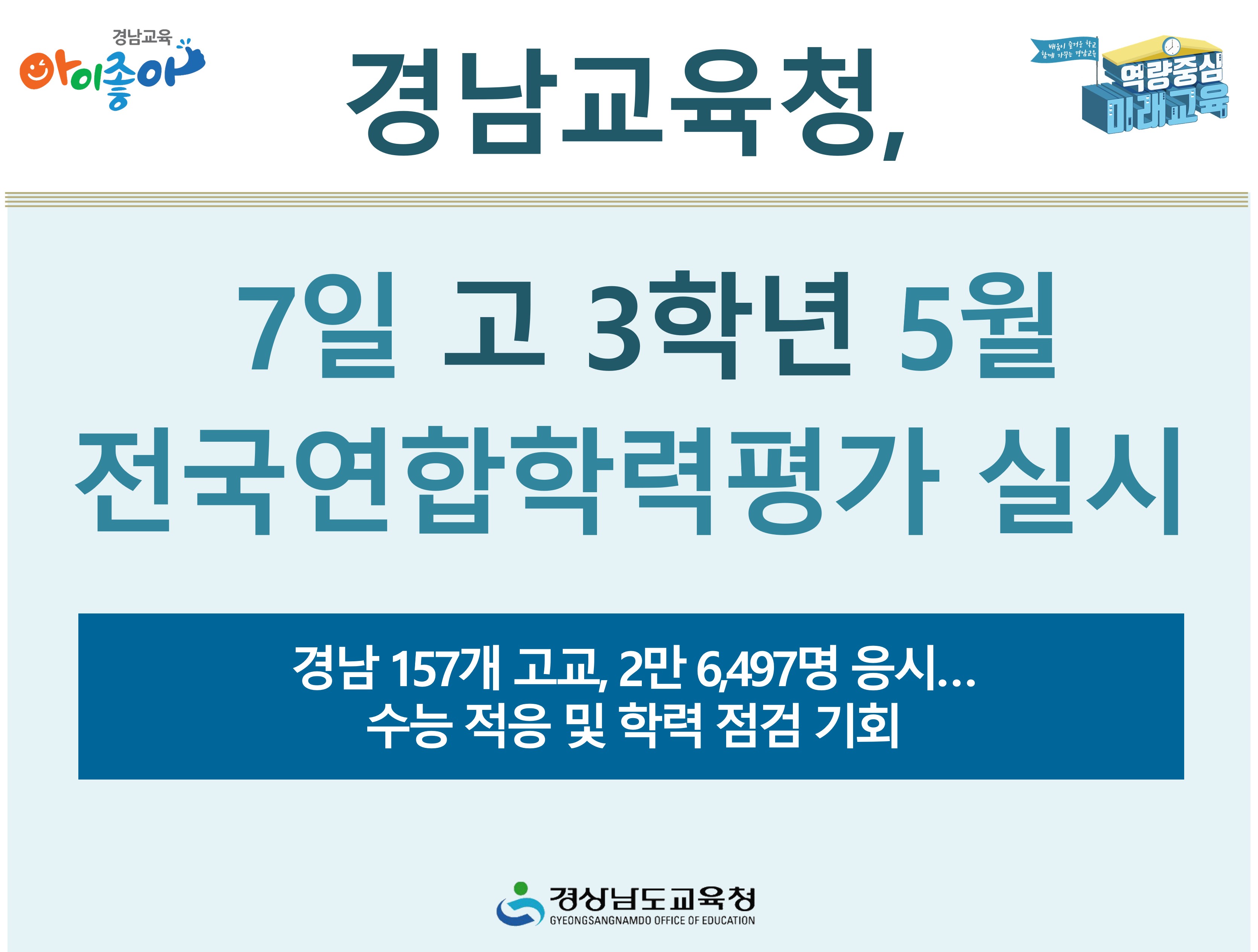 경남교육청, 7일 고 3학년 5월 전국연합학력평가 실시 - 관련이미지1