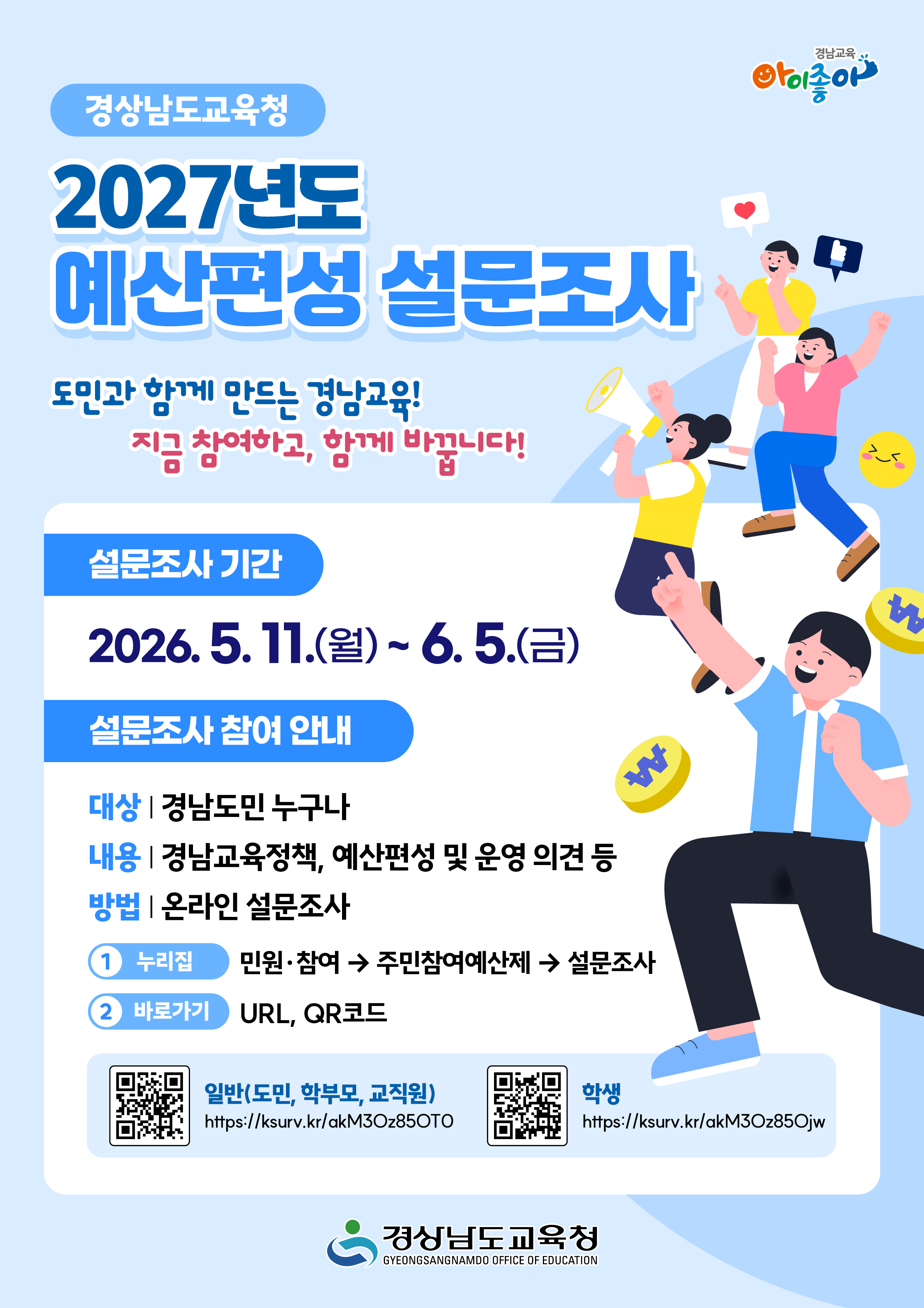 경남교육청, 2027년도 예산 편성 위한 설문 조사 실시 - 관련이미지1