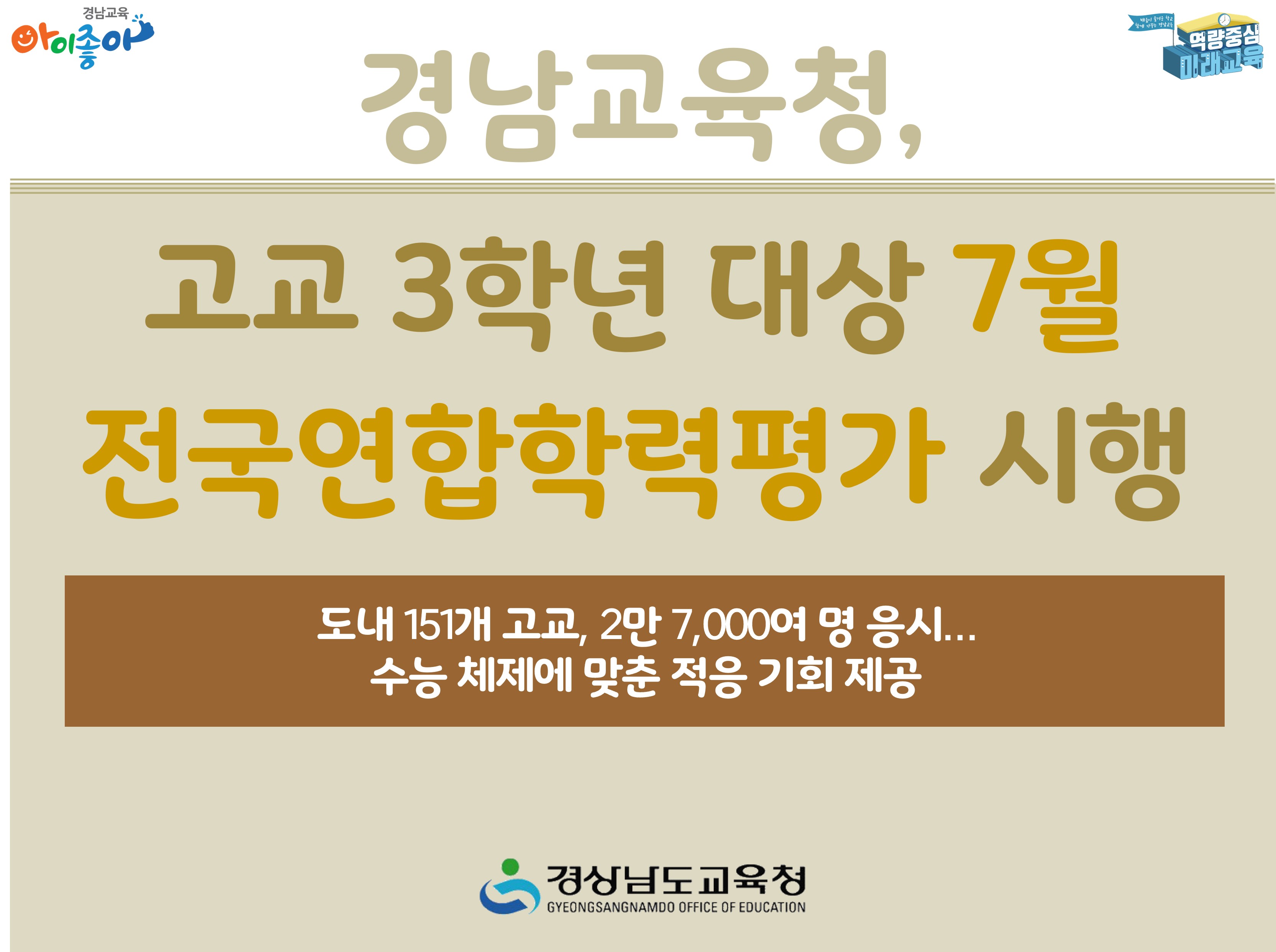 경남교육청, 고교 3학년 대상 7월 전국연합학력평가 시행 - 관련이미지1