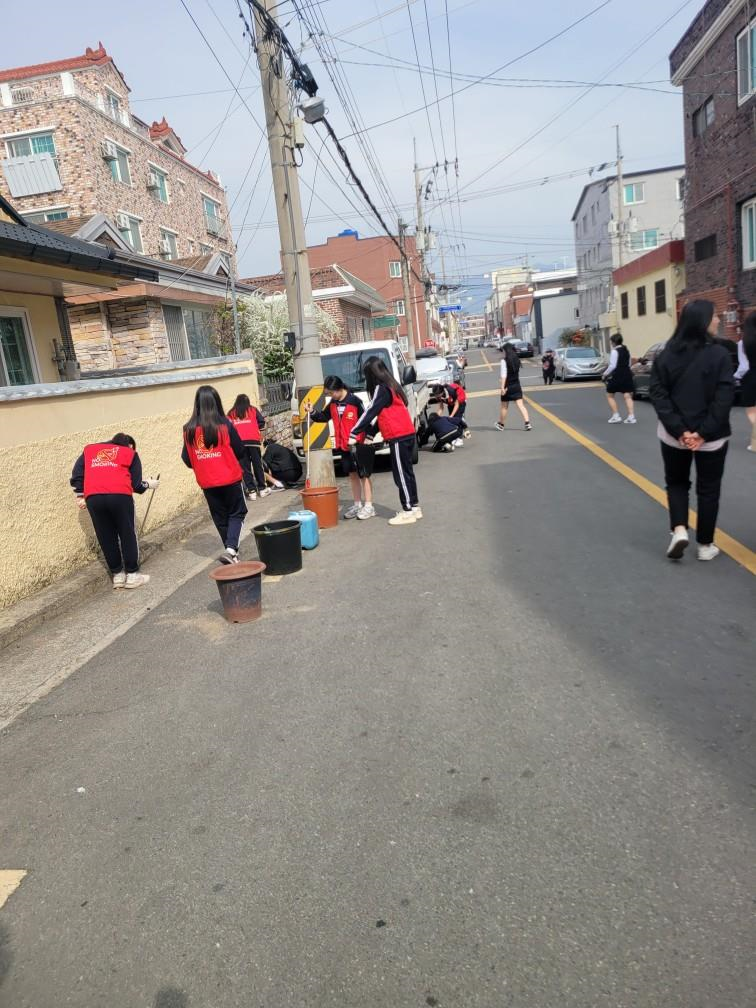 진해여중, 진해여고와 함께 벚꽃길 지킴이 플로깅 실시 - 관련이미지2