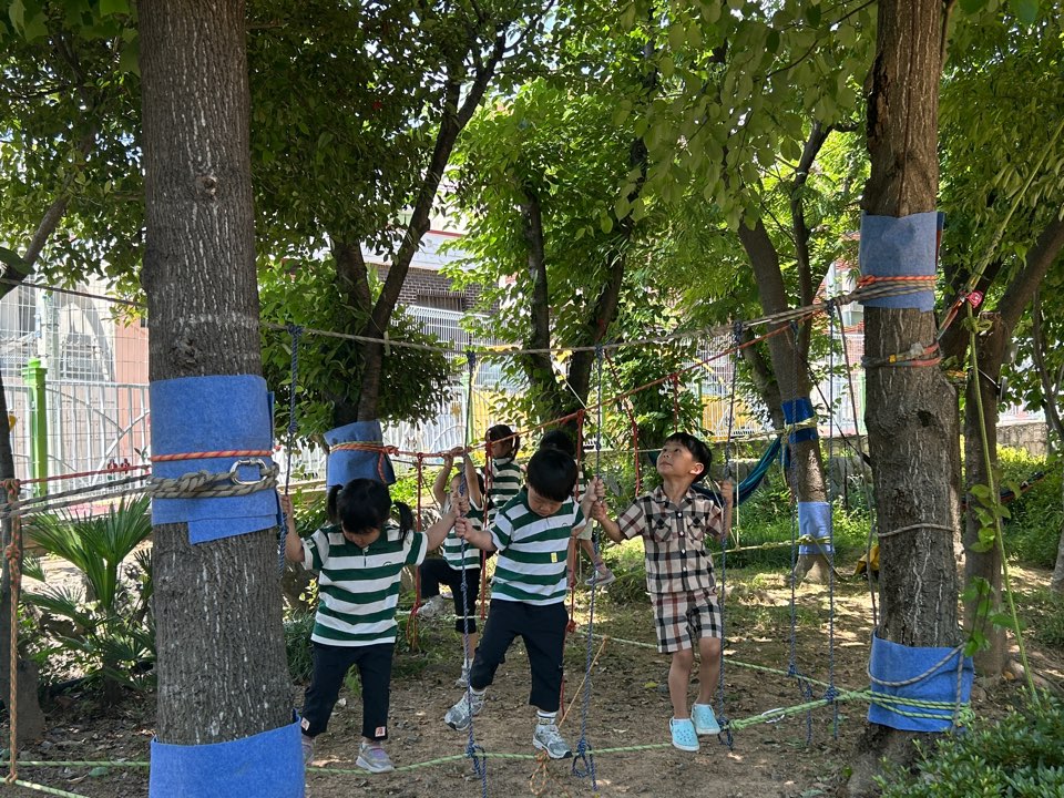 월영초등학교병설유치원, 자연과 함께하는 초록 밧줄 놀이터 실시 - 관련이미지1