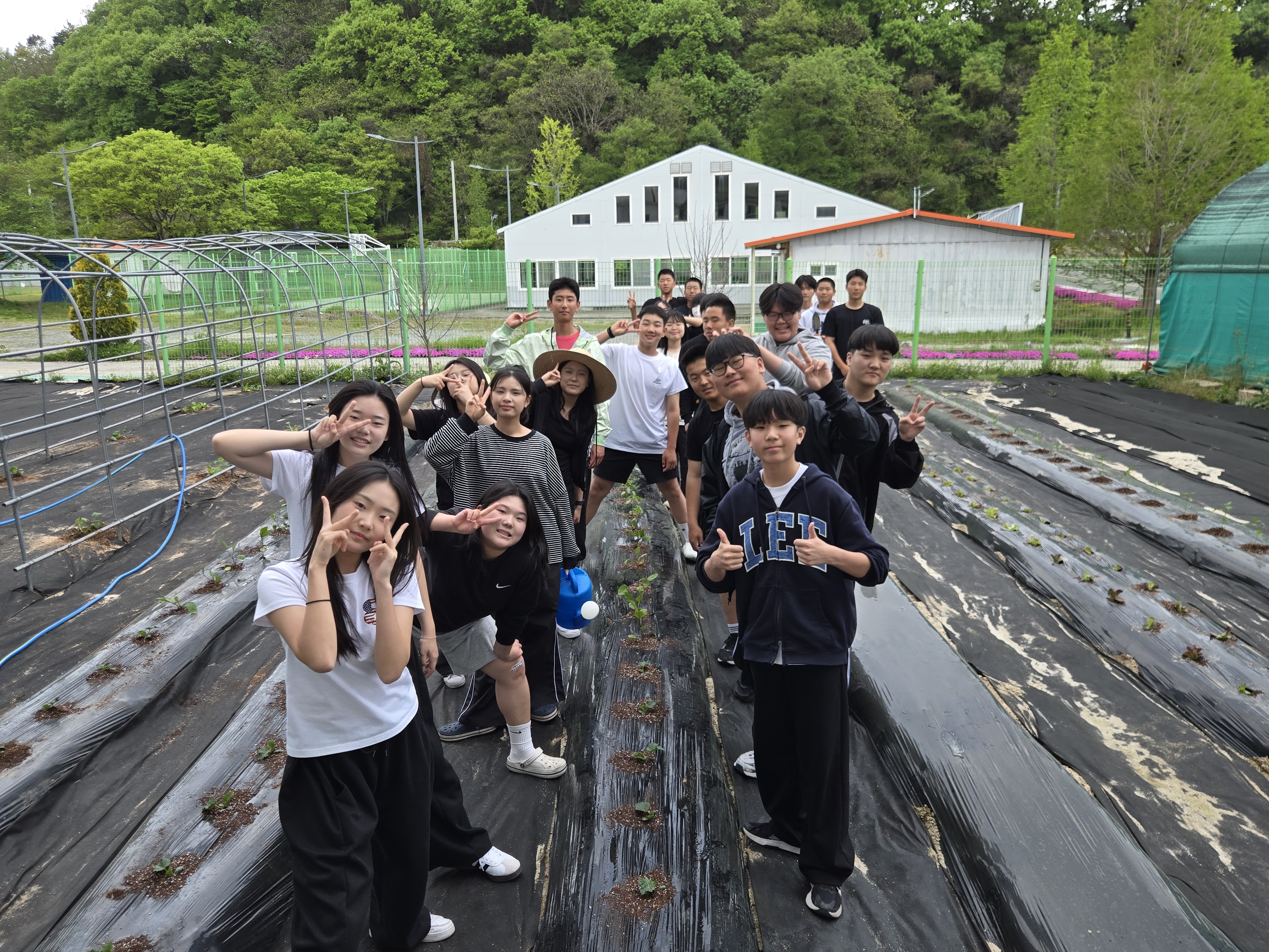 함성중학교, 생태 전환교육 텃밭 모종 심기 실시 - 관련이미지1