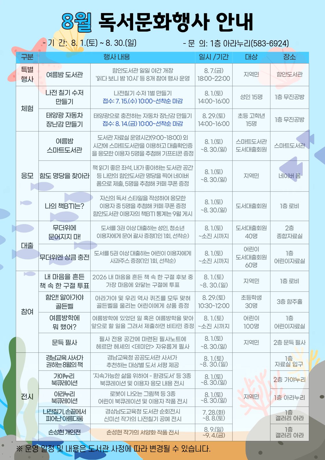 함안도서관, 8월 북캉스엔 함도가 딱이야 - 관련이미지1