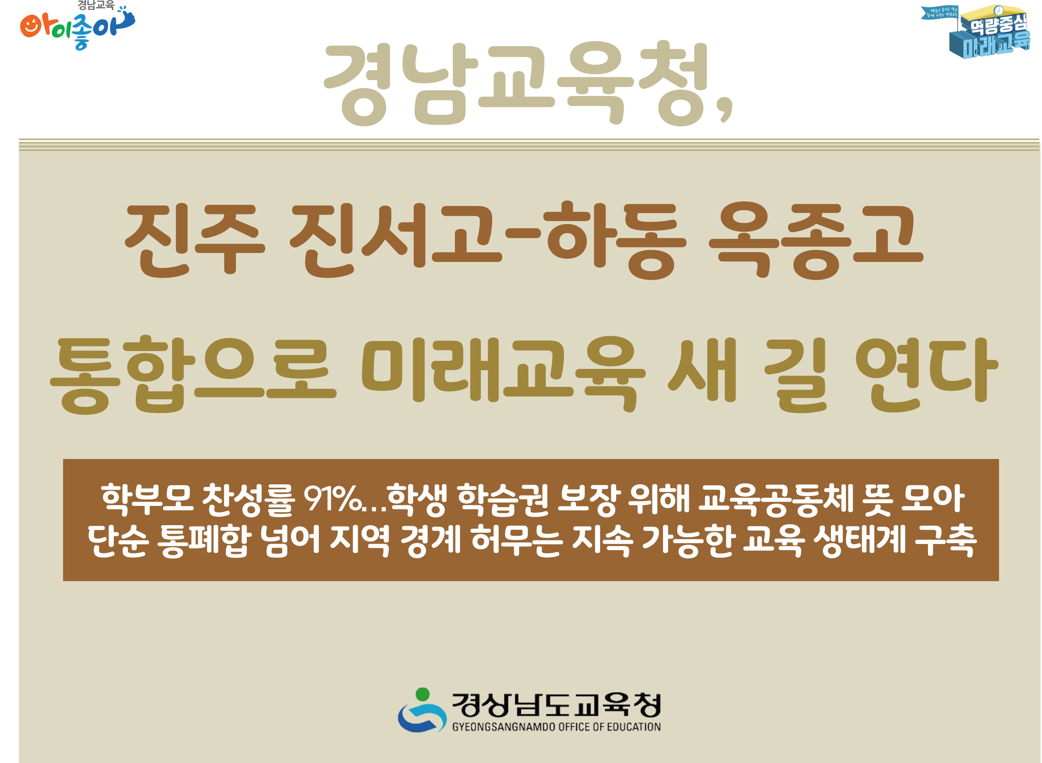 진주 진서고-하동 옥종고 통합으로 미래교육 새 길 연다 - 관련이미지1