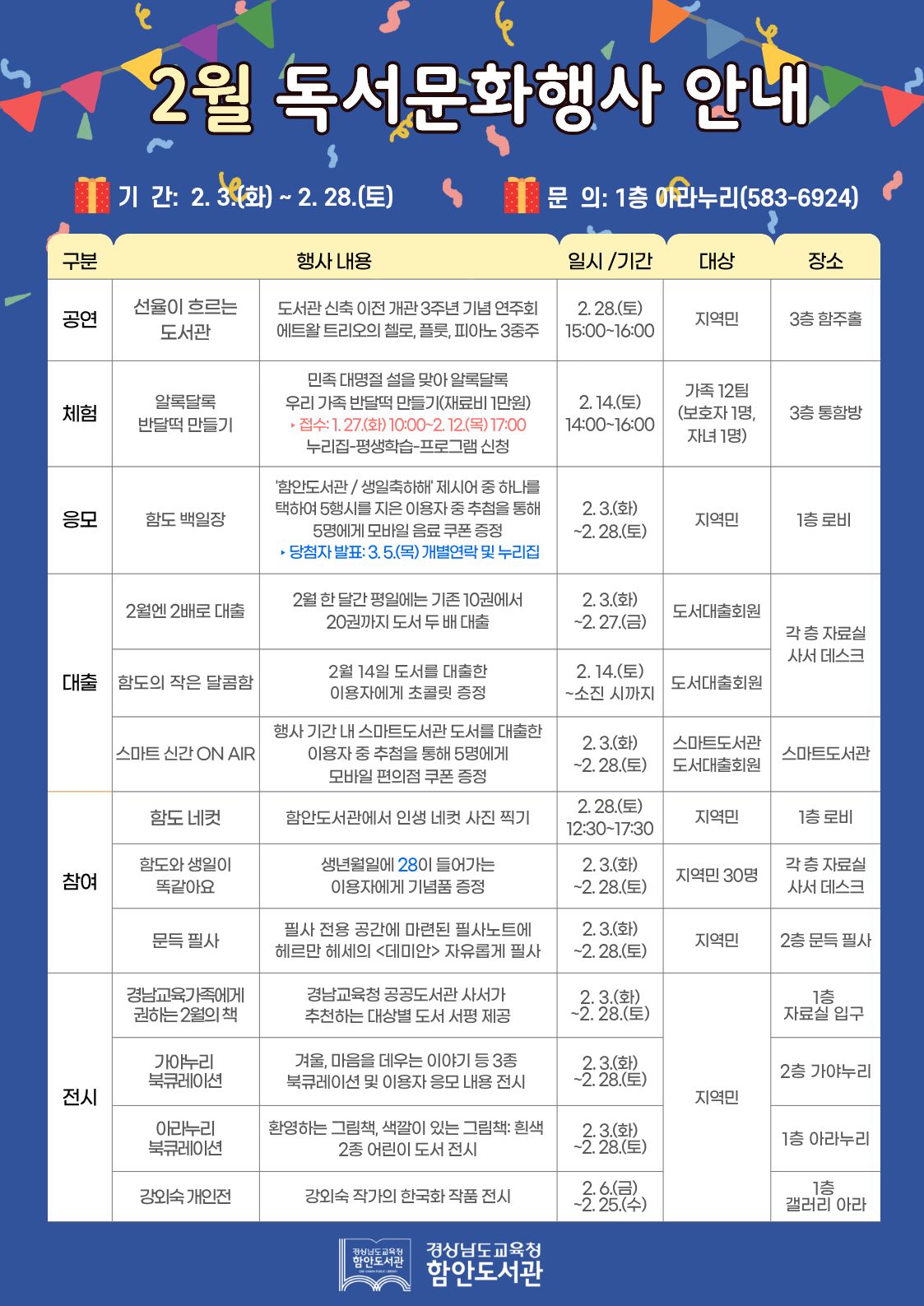 함안도서관, 3살 생일을 함께 축하해요 - 관련이미지1