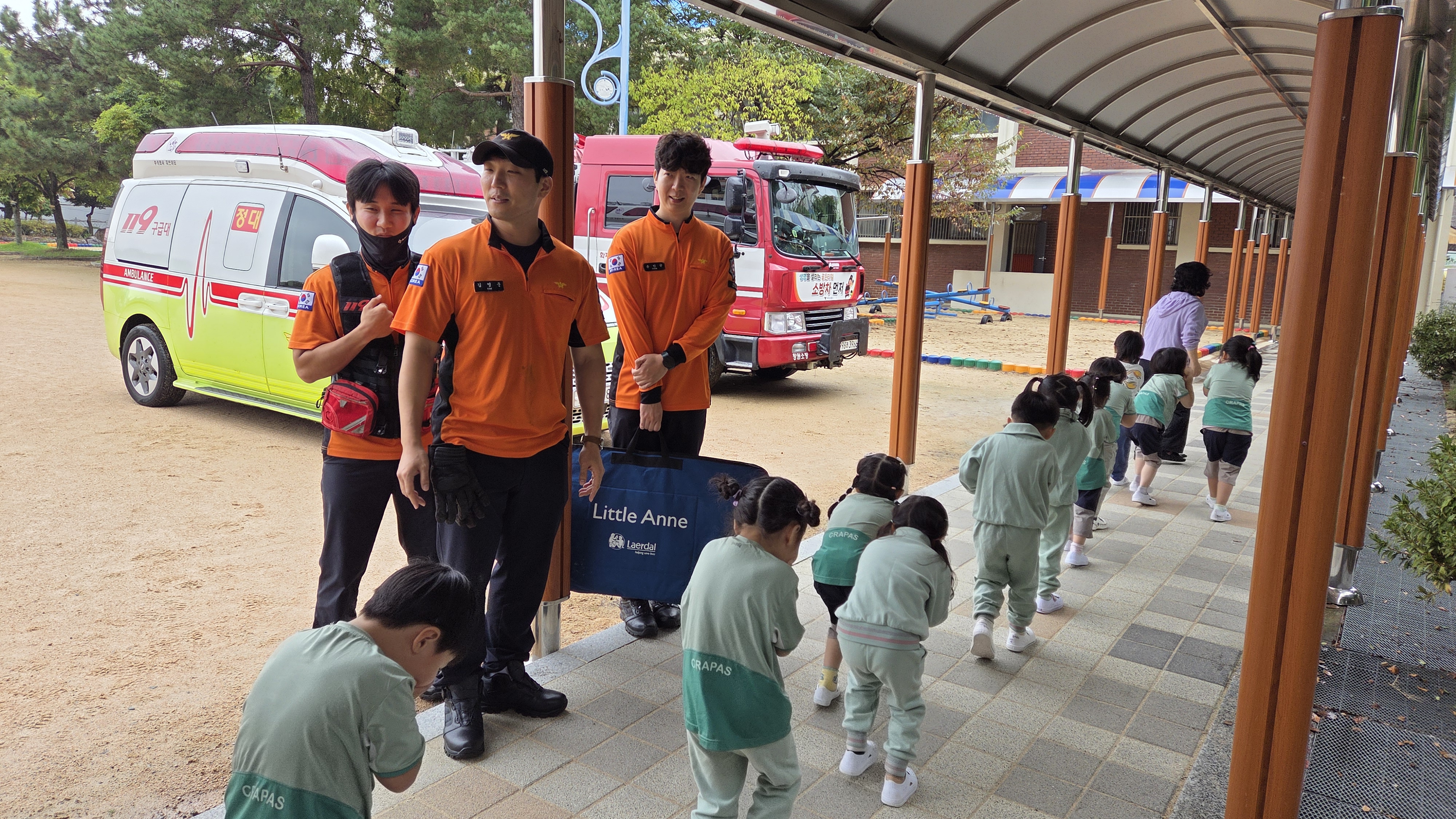 월영초병설유치원 유-초연계 마산소방서  함께 하는   소방훈련대피 안전 교육 실시 - 관련이미지2
