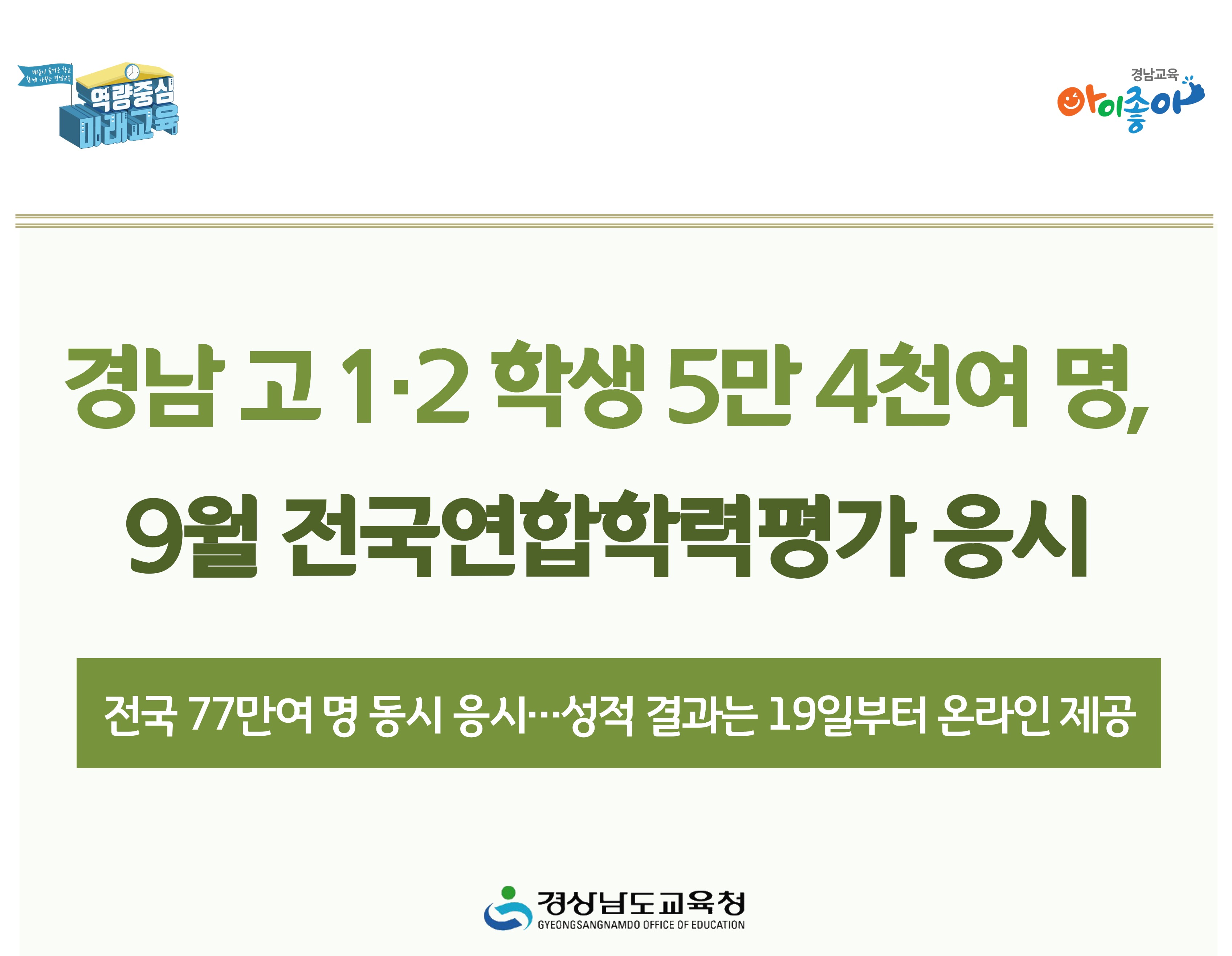 경남 고 1·2 학생 5만 4천여 명, 9월 전국연합학력평가 응시 - 관련이미지1