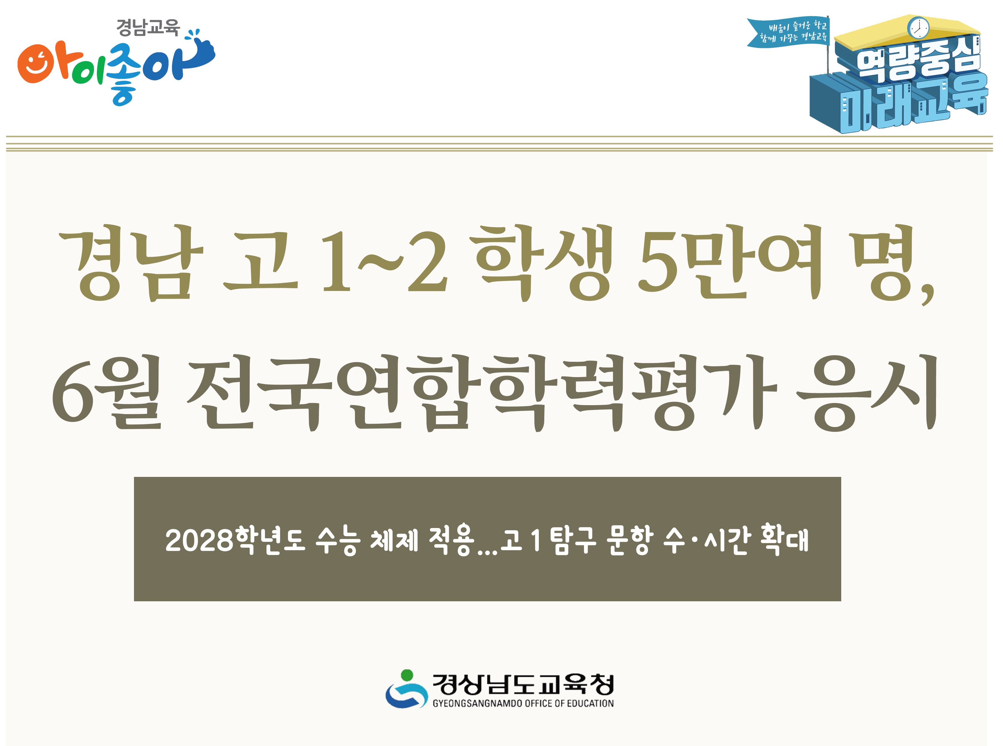 경남 고 1~2 학생 5만여 명, 6월 전국연합학력평가 응시 - 관련이미지1