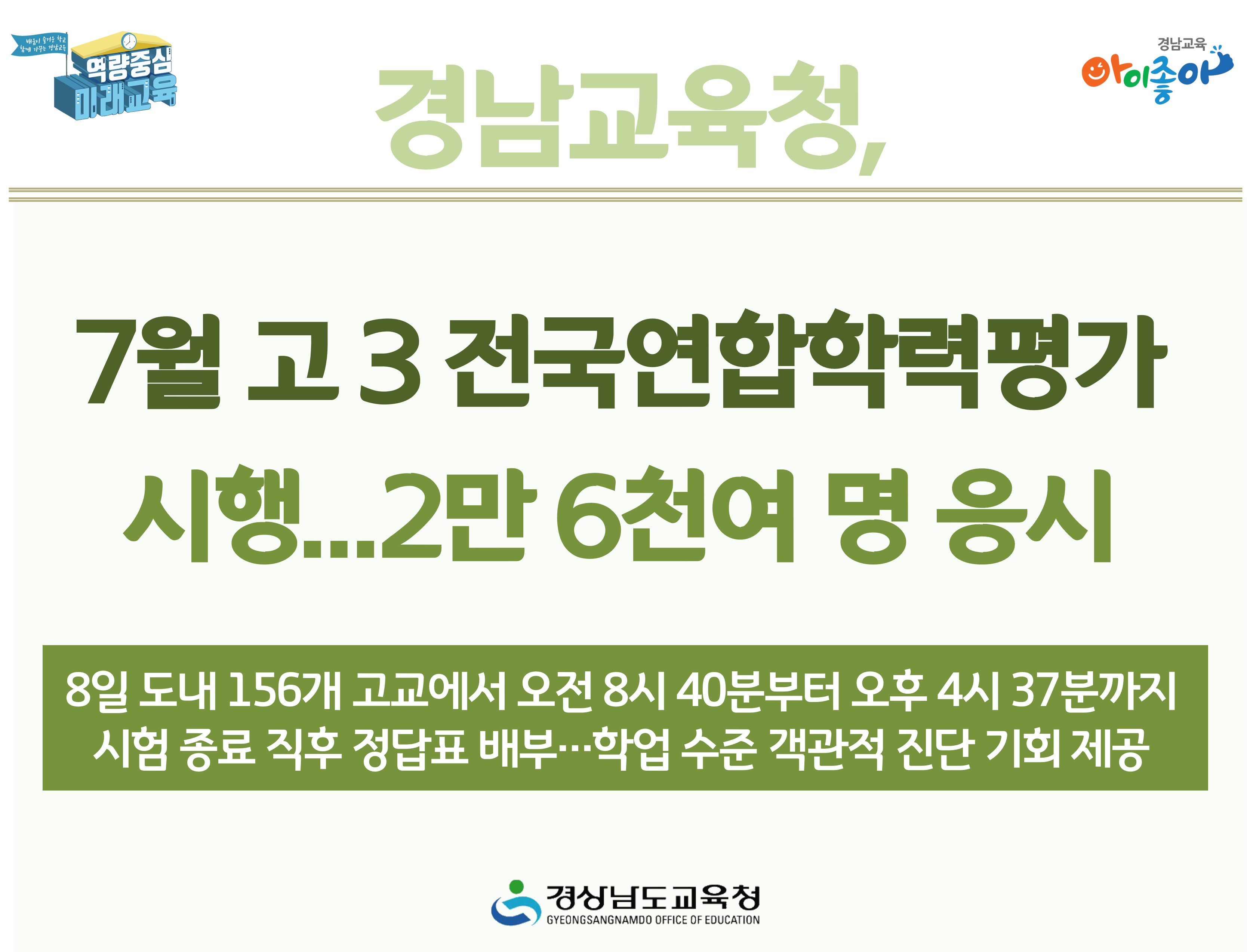 경남교육청, 7월 고 3 전국연합학력평가 시행...2만 6천여 명 응시 - 관련이미지1