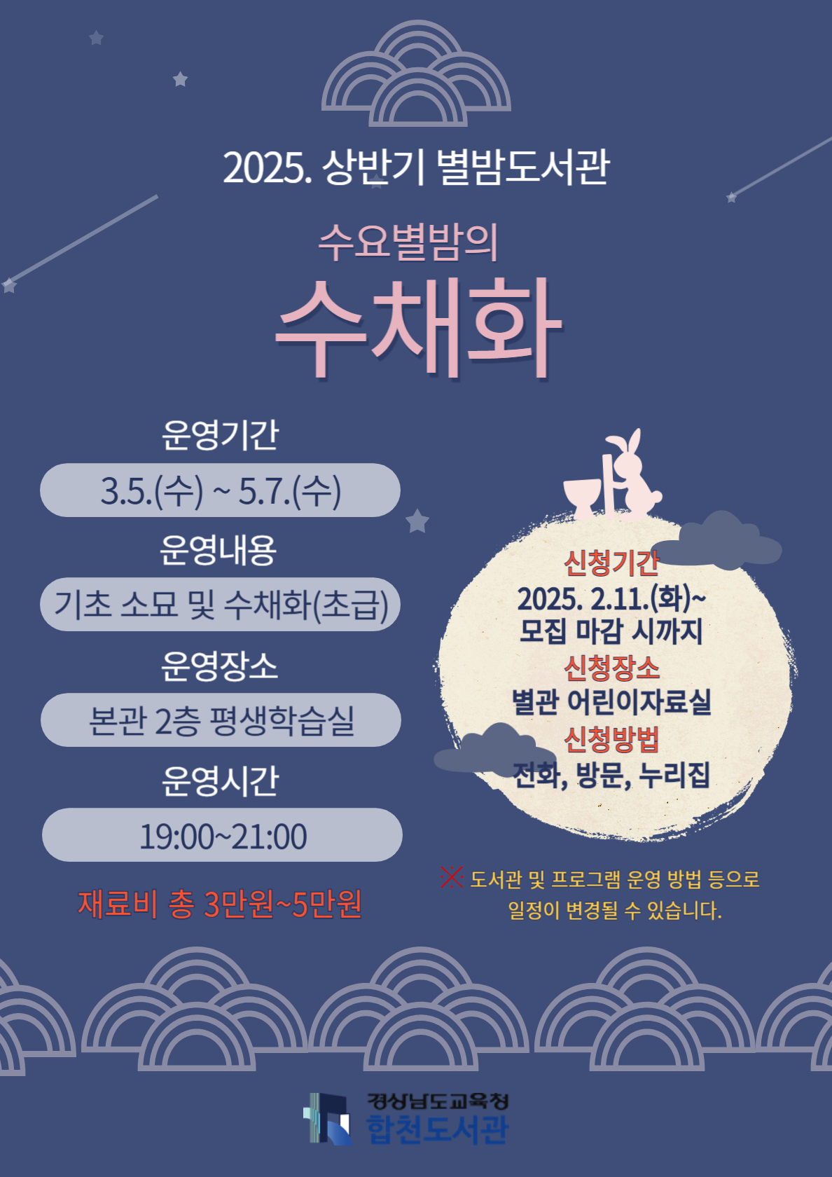 합천도서관, 상반기 평생학습 및 별밤도서관 프로그램 수강생 모집 - 관련이미지2