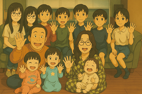 9남매 다둥이 가족 밴드