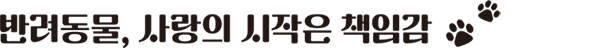 반려동물, 사랑의 시작은 책임감