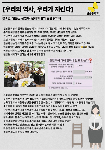 반송중 동아리 '은가비' 제작 역사신문